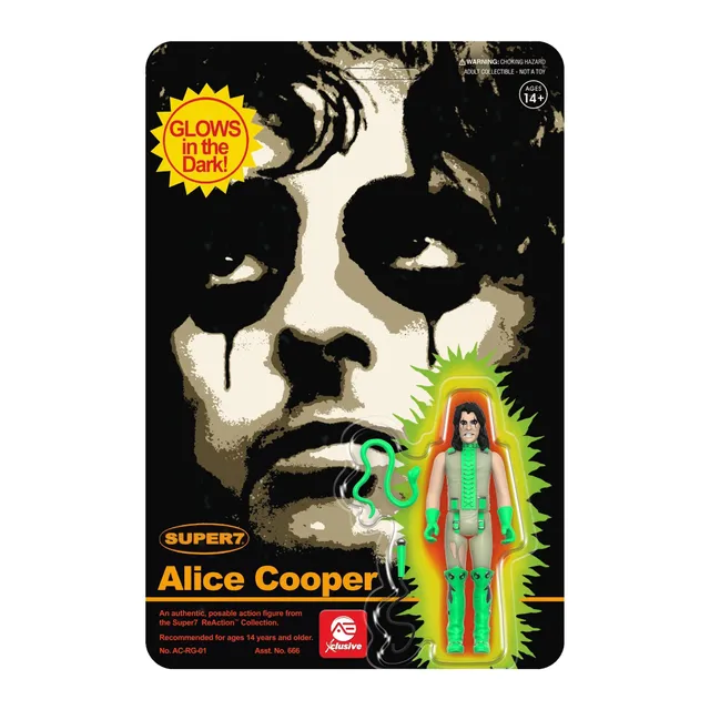 Super7 ReAction Alice Cooper Glow figurina fosforescenta