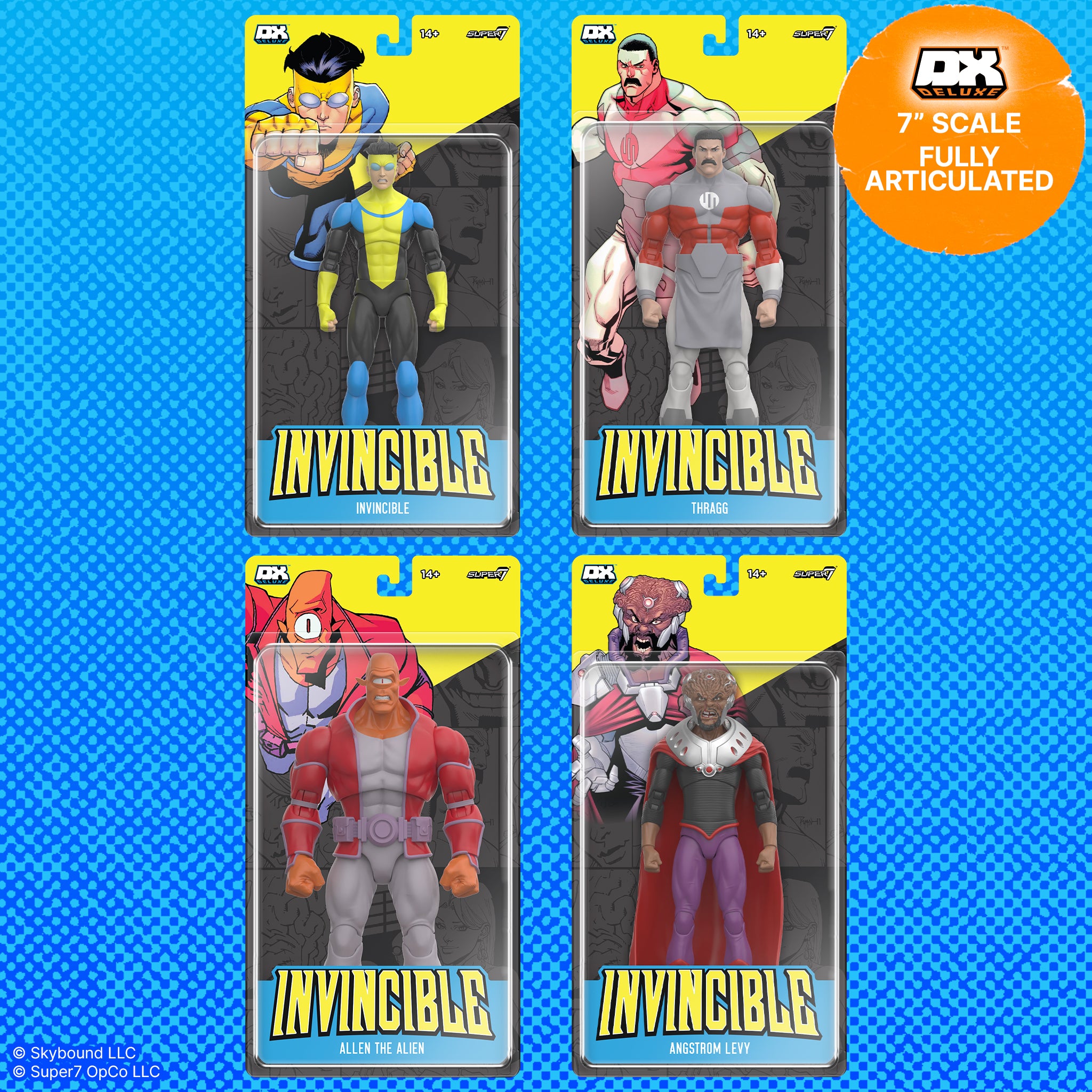 Super7 Invincible Deluxe Wave 01 set figurine 4 buc articulat