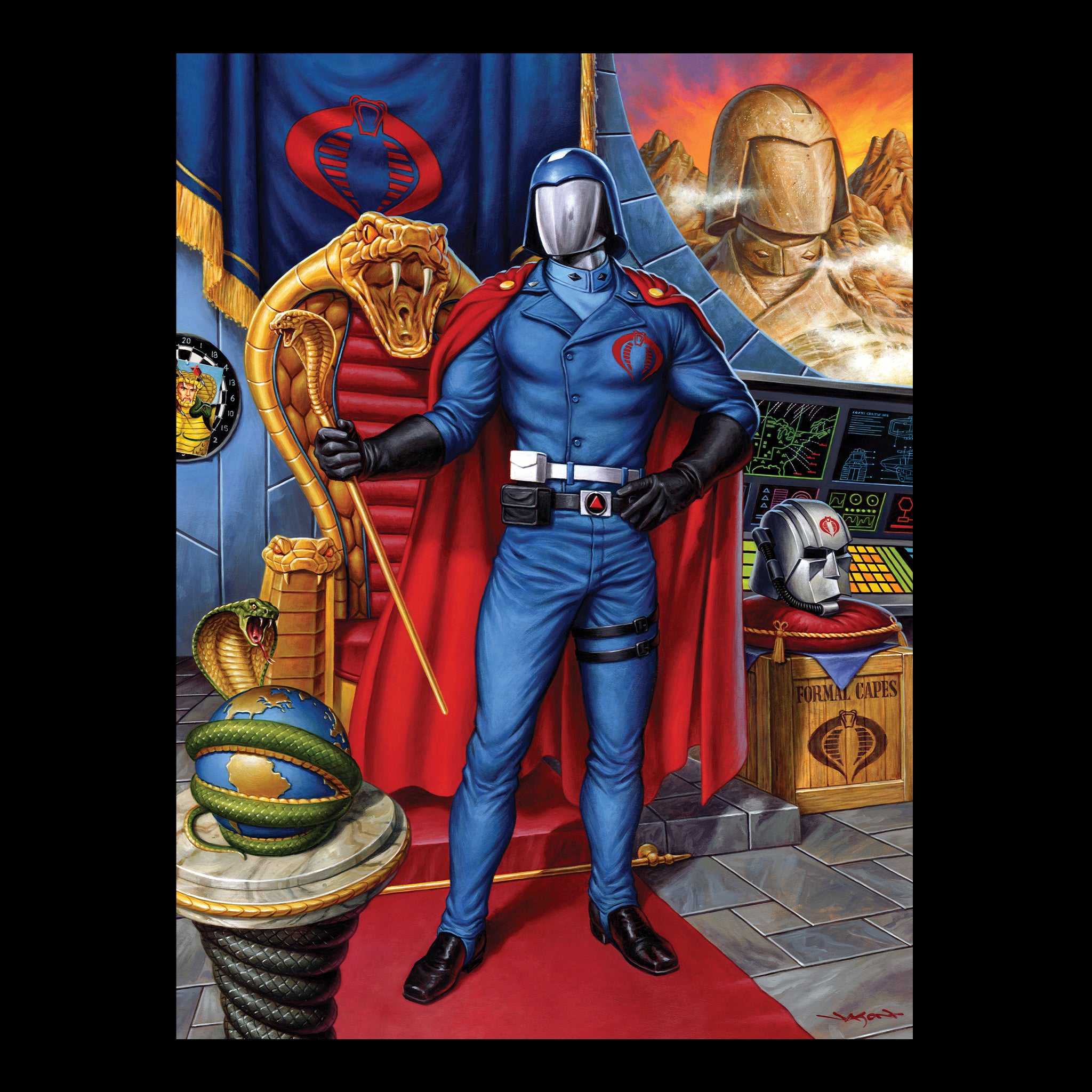 Super7 Cobra Commander's Lair tricou negru bumbac