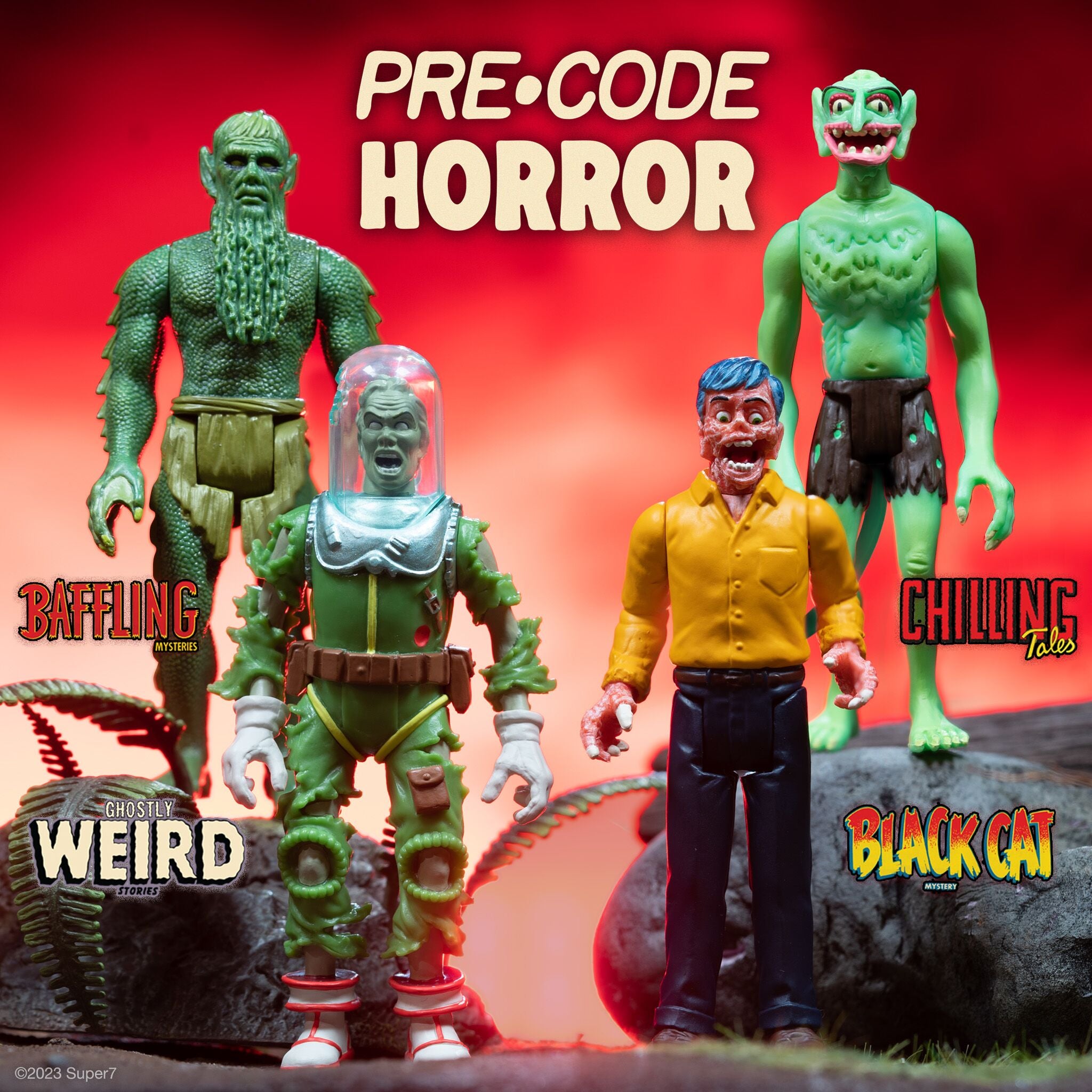 Super7 Pre-Code Horror ReAction set 4 figurine retro