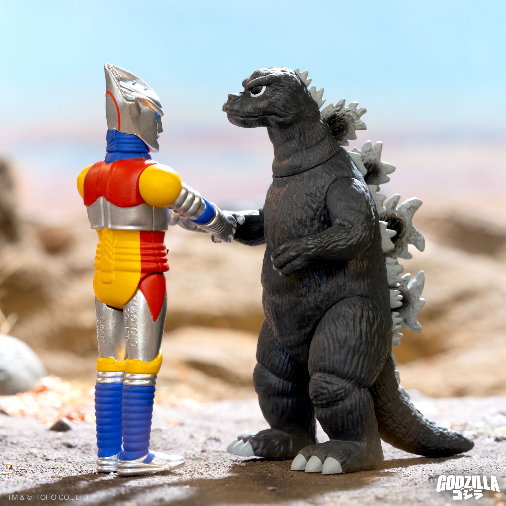 Super7 ReAction Godzilla Jet Jaguar set 2 figurine