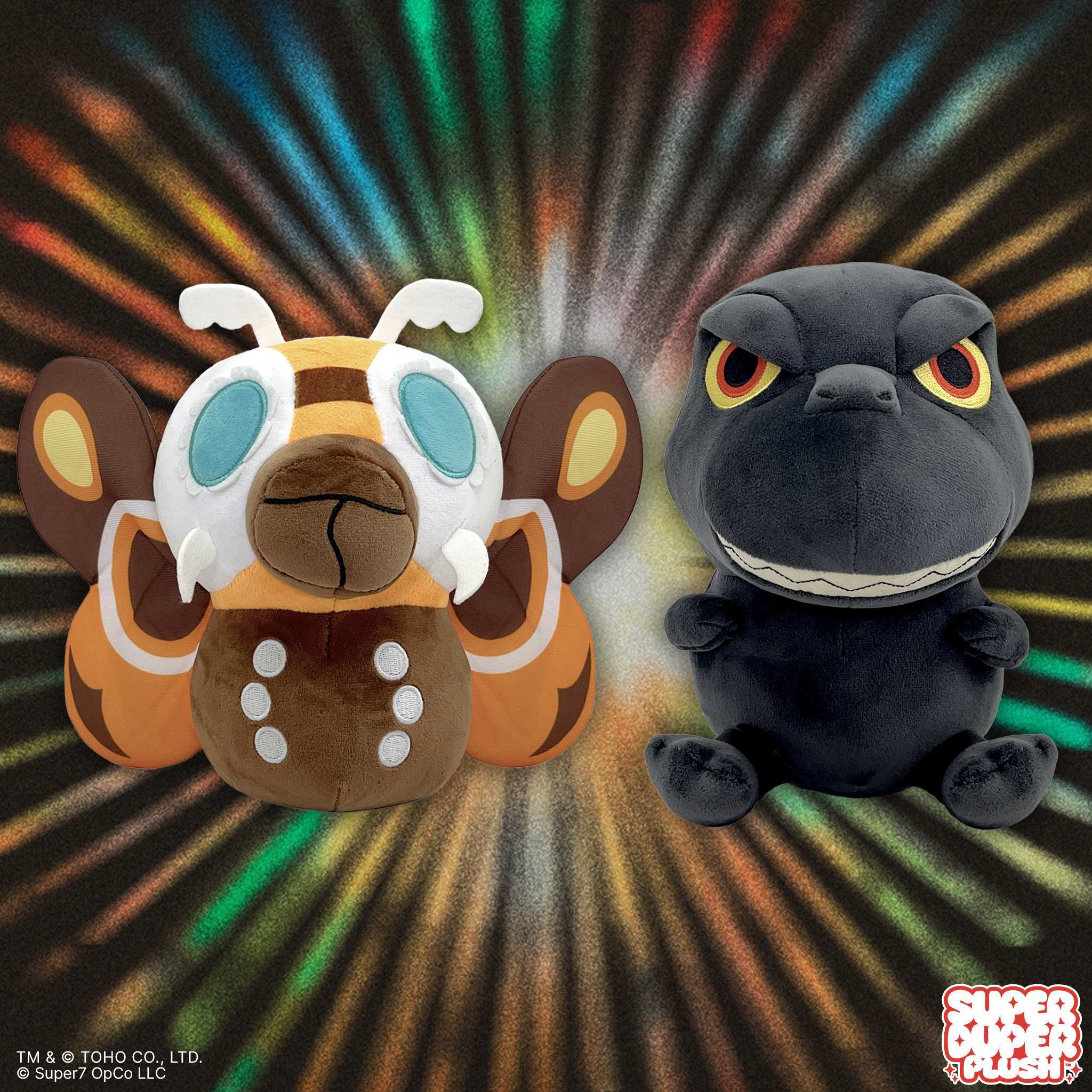 Super7 Super Duper Plush Godzilla Mothra set 2 buc