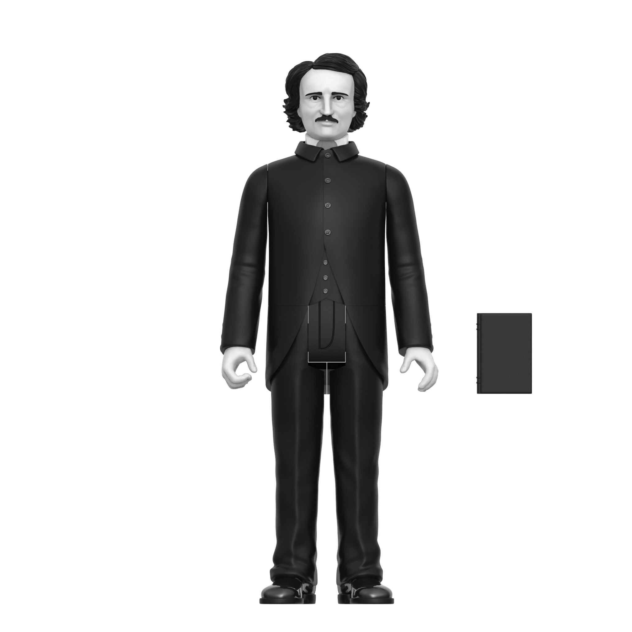 Super7 ReAction Edgar Allan Poe Greyscale figurina carte
