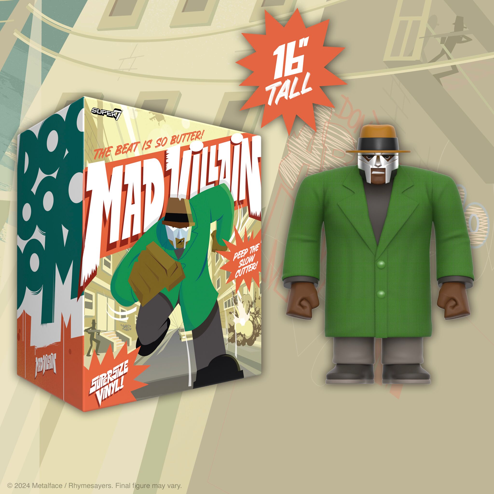 Super7 SuperSize MF DOOM Madvillain figurina vinil 40cm