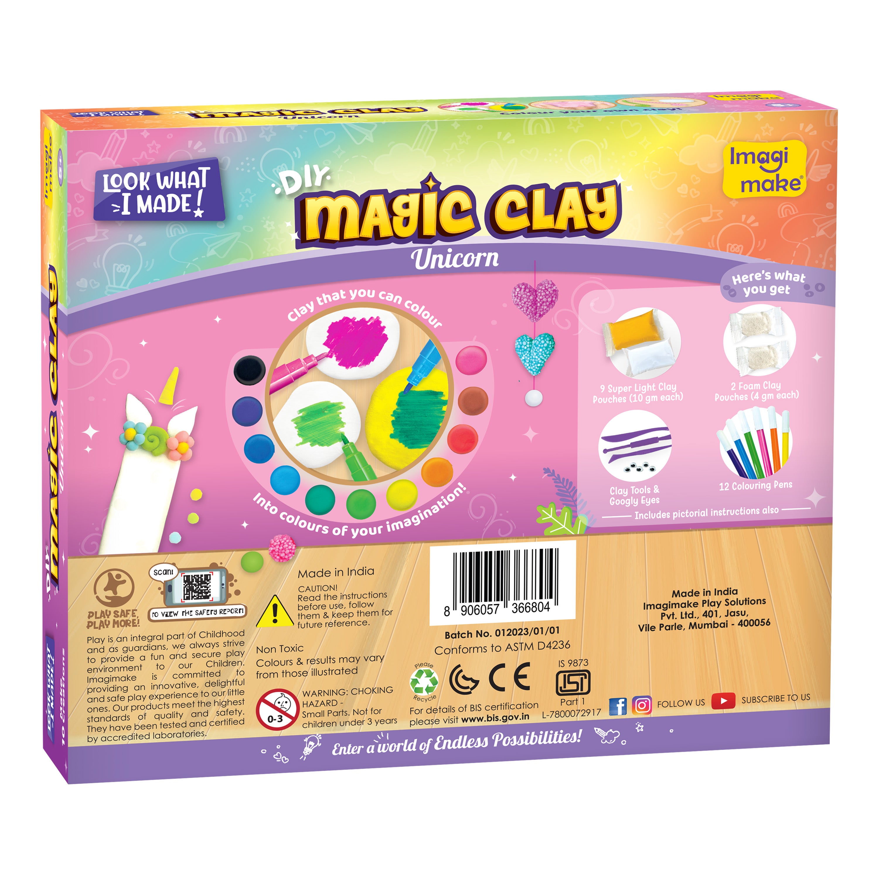Imagimake Magic Clay Unicorn plastilina 10 creatii