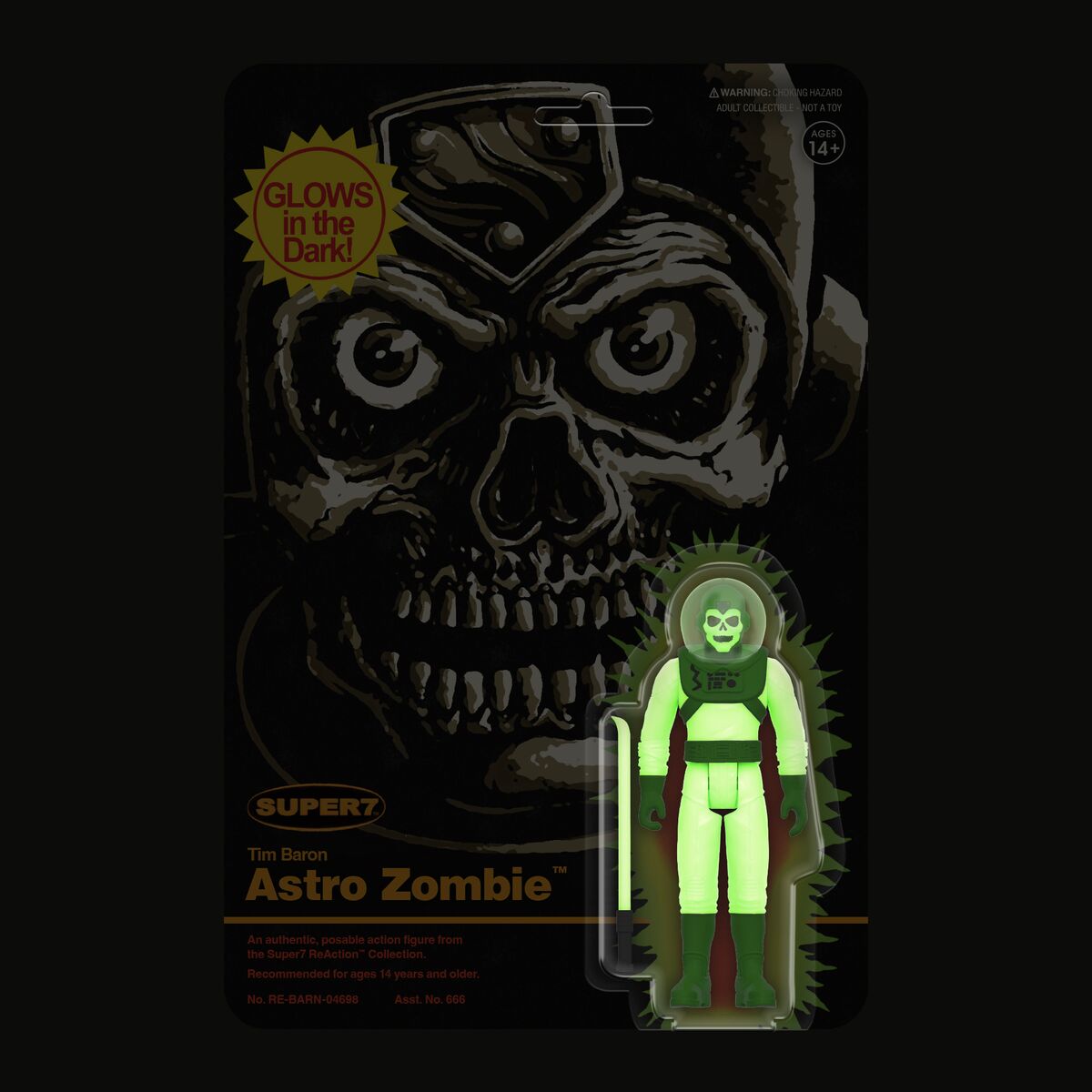 Super7 Astro Zombies ReAction Glow figurină fosforescentă