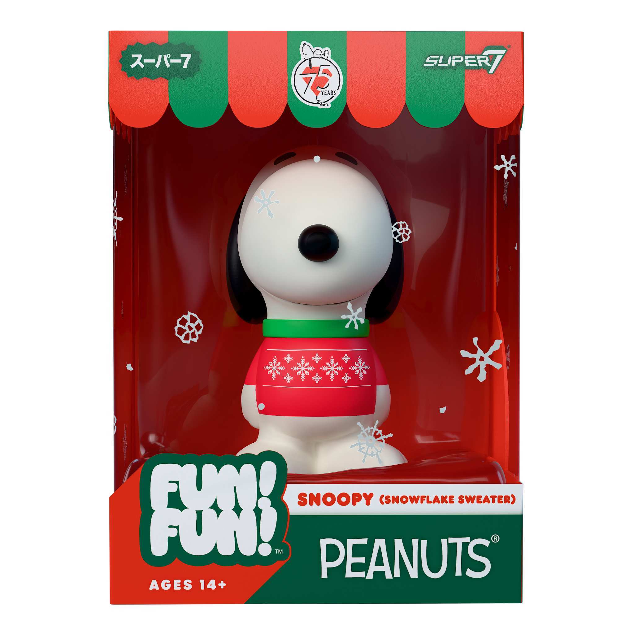 Super7 FUN! FUN! Snoopy Snowflake Sweater figurina vinil 13cm
