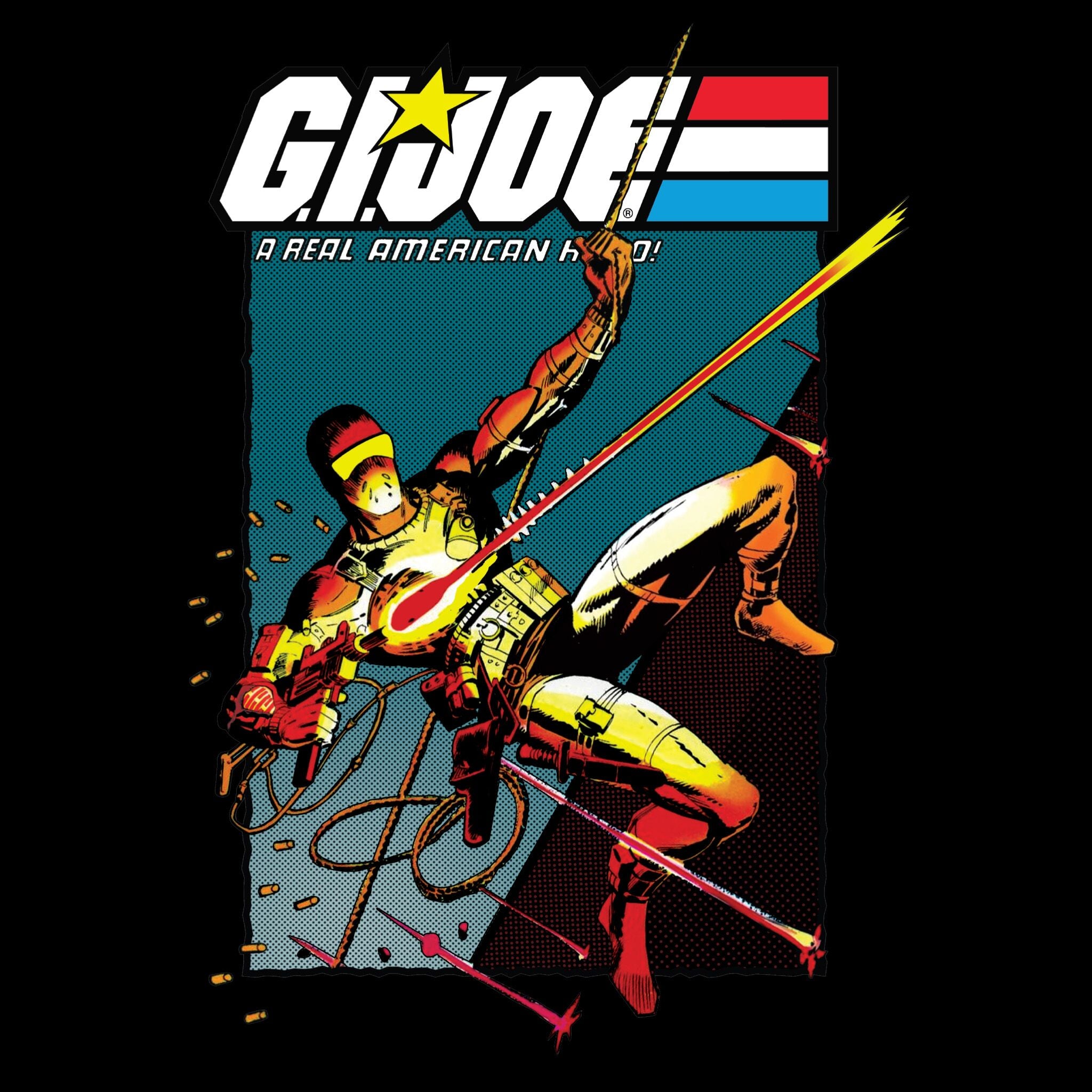 Super7 G.I. Joe Snake Eyes Comic tricou negru bumbac