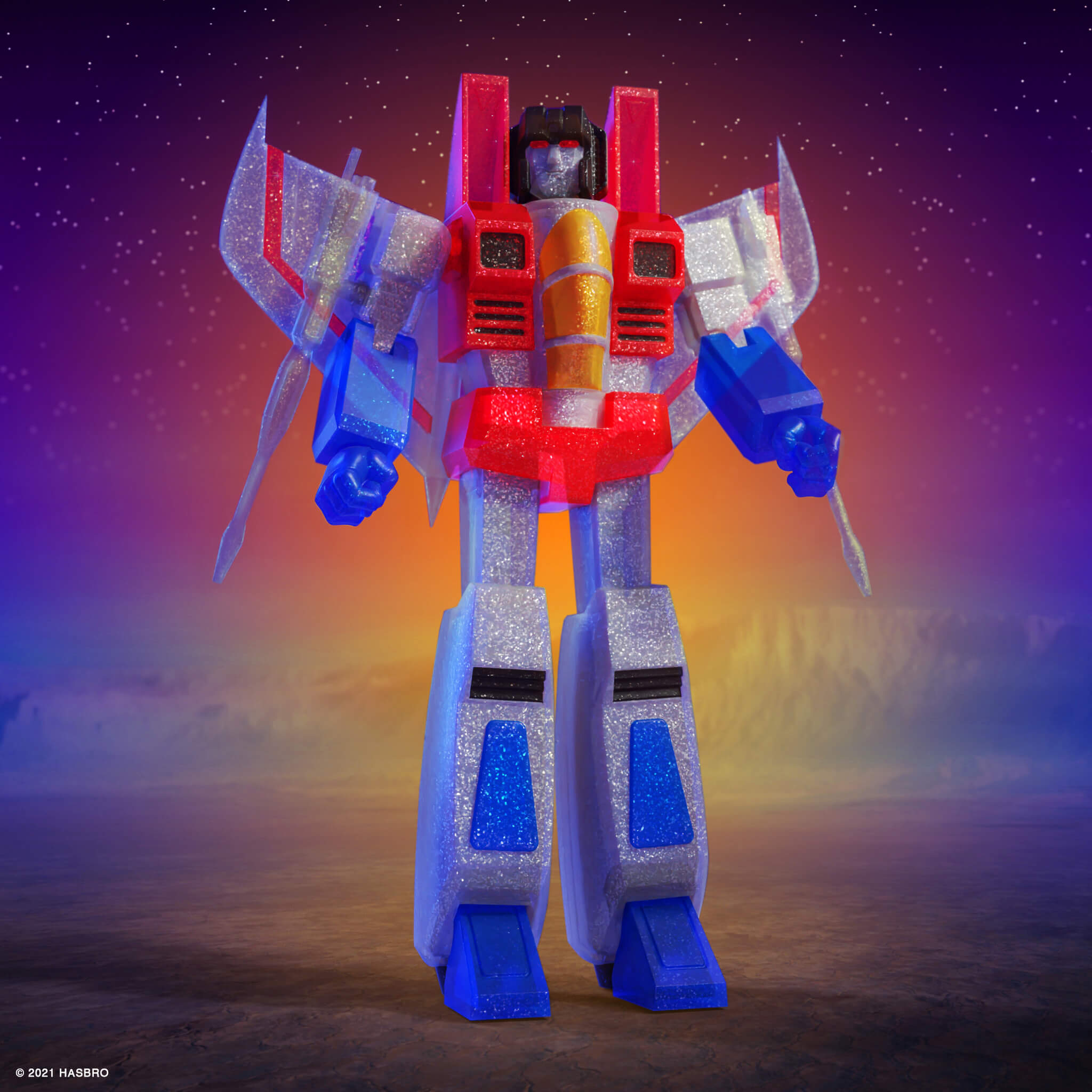 Super7 Ultimates Starscream's Ghost figura transparenta