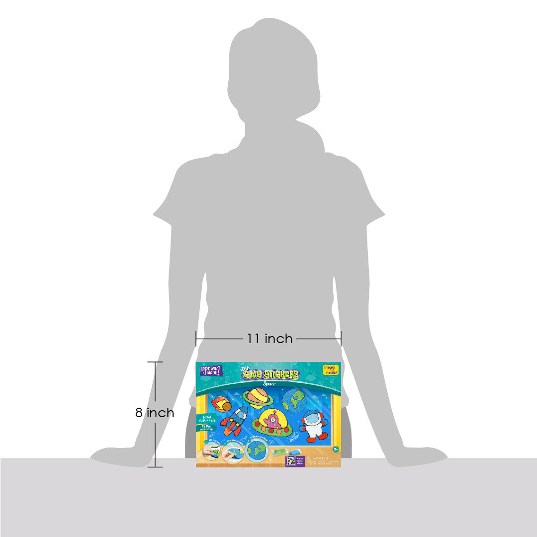 Imagimake Clay Stickers Space Adventure set creativ 6 stickere spatial