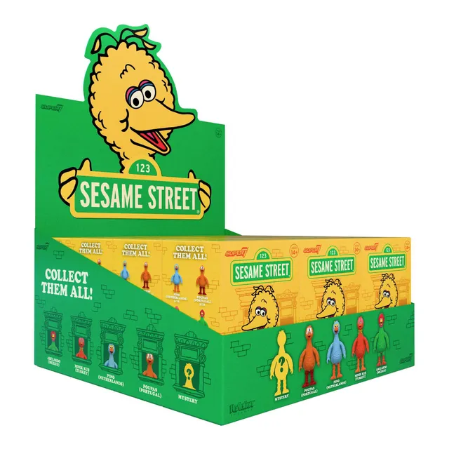 Super7 ReAction Big Bird Blind Box set 12 figurine 9,5 cm