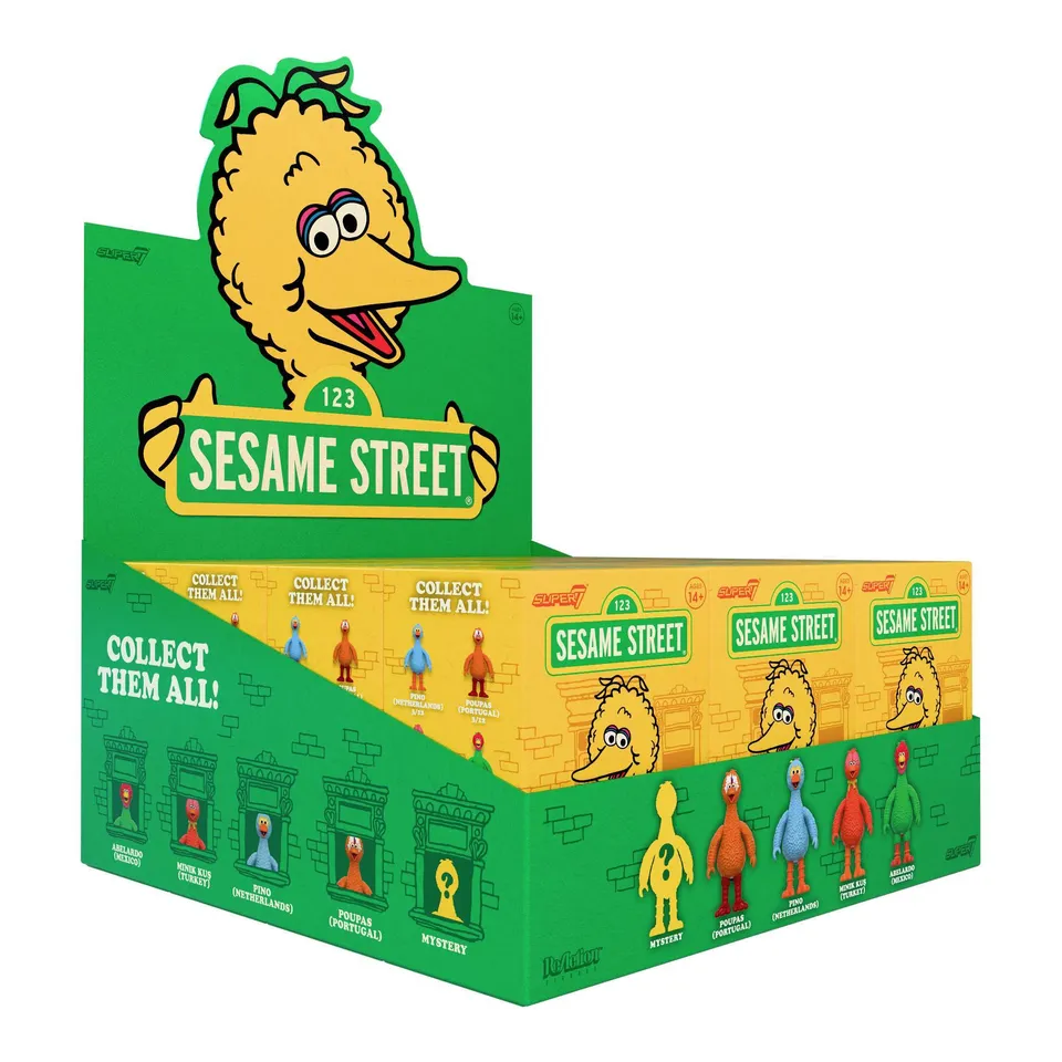 Super7 ReAction Big Bird Blind Box set 12 figurine 9,5 cm