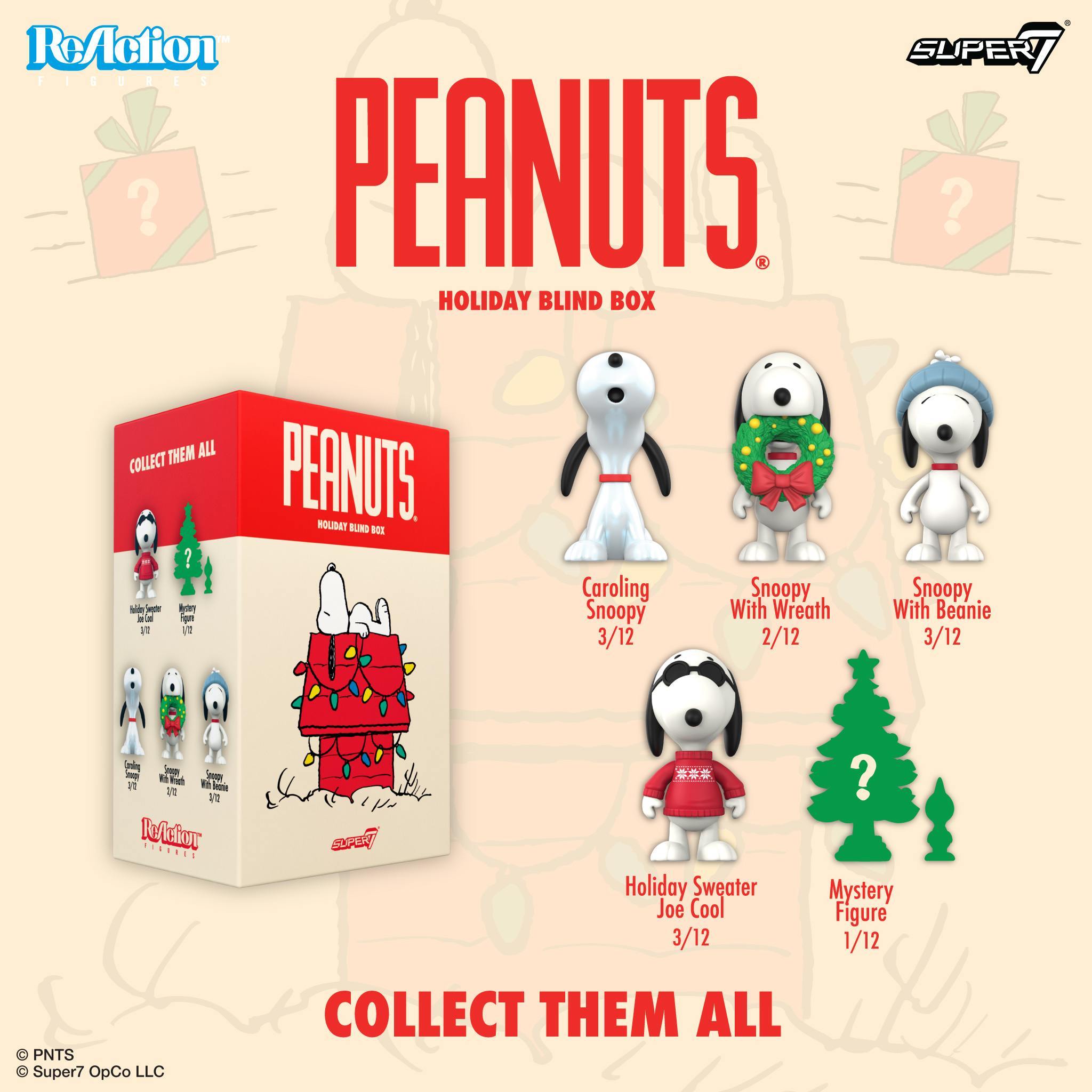 Super7 Peanuts Wave 11 Snoopy Holiday figurine set 12 blind box