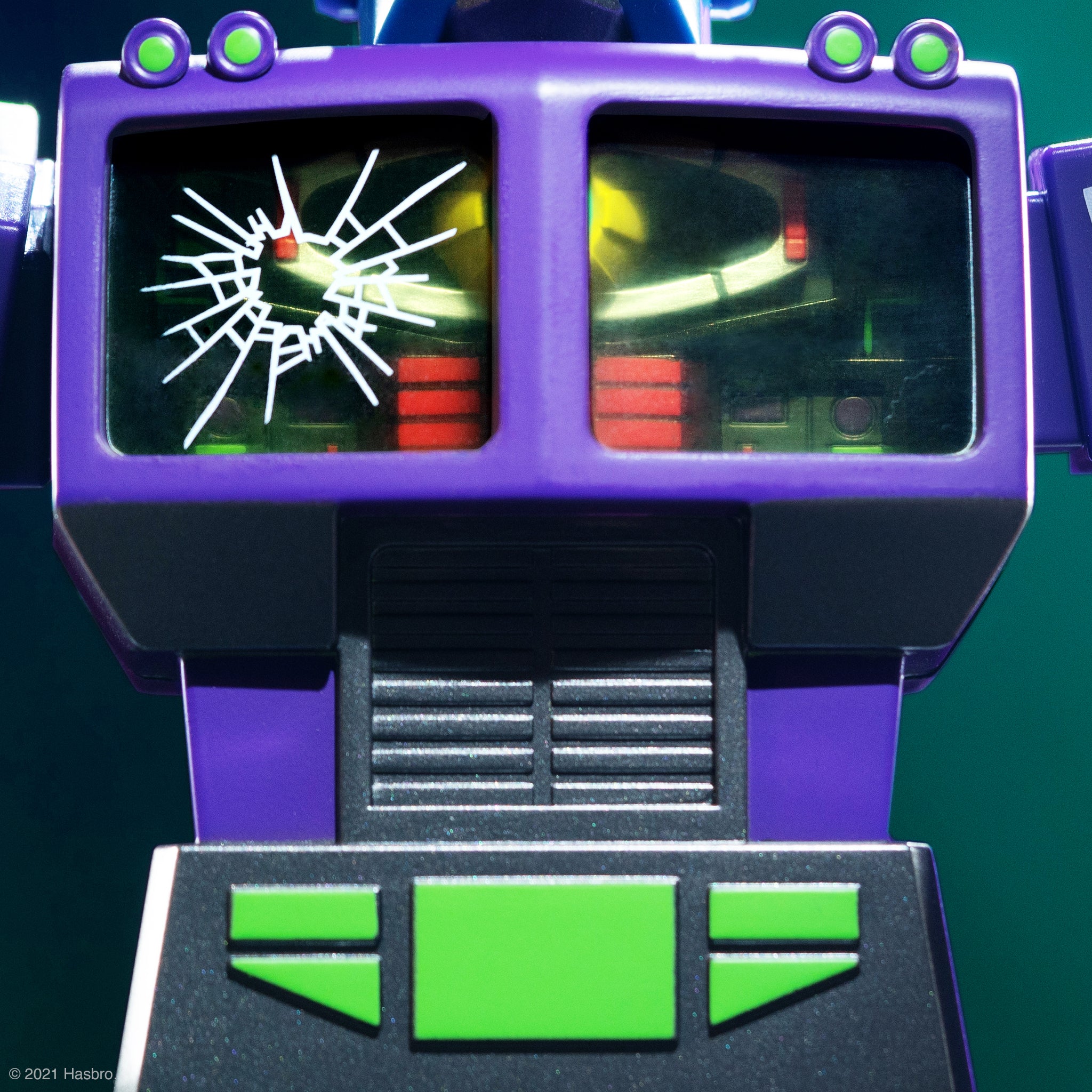 Super7 Super Cyborg Optimus Prime figurina mov Shattered Glass
