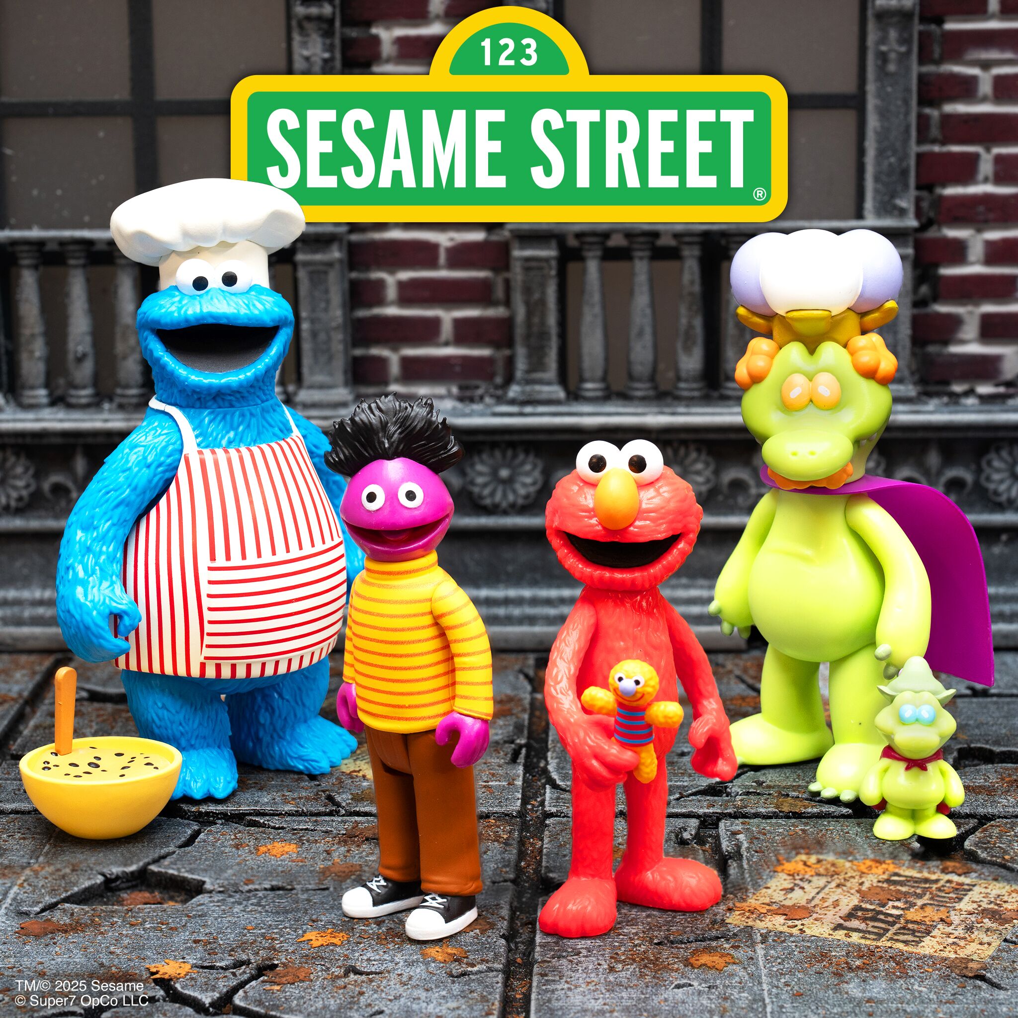 Super7 Sesame Street ReAction set 4 figurine articulate Wave 04