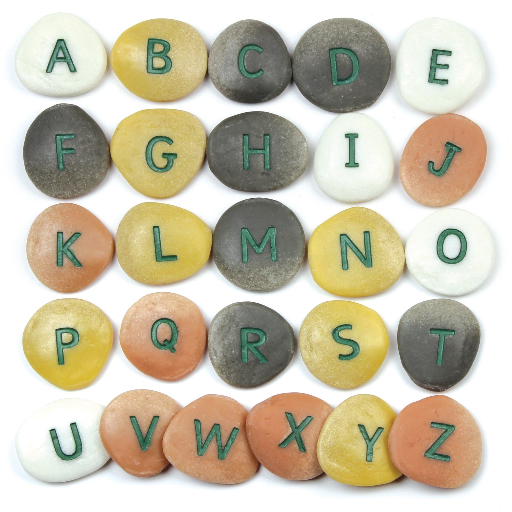 Yellow Door Alphabet Pebbles pietre litere mari rezistente exterior