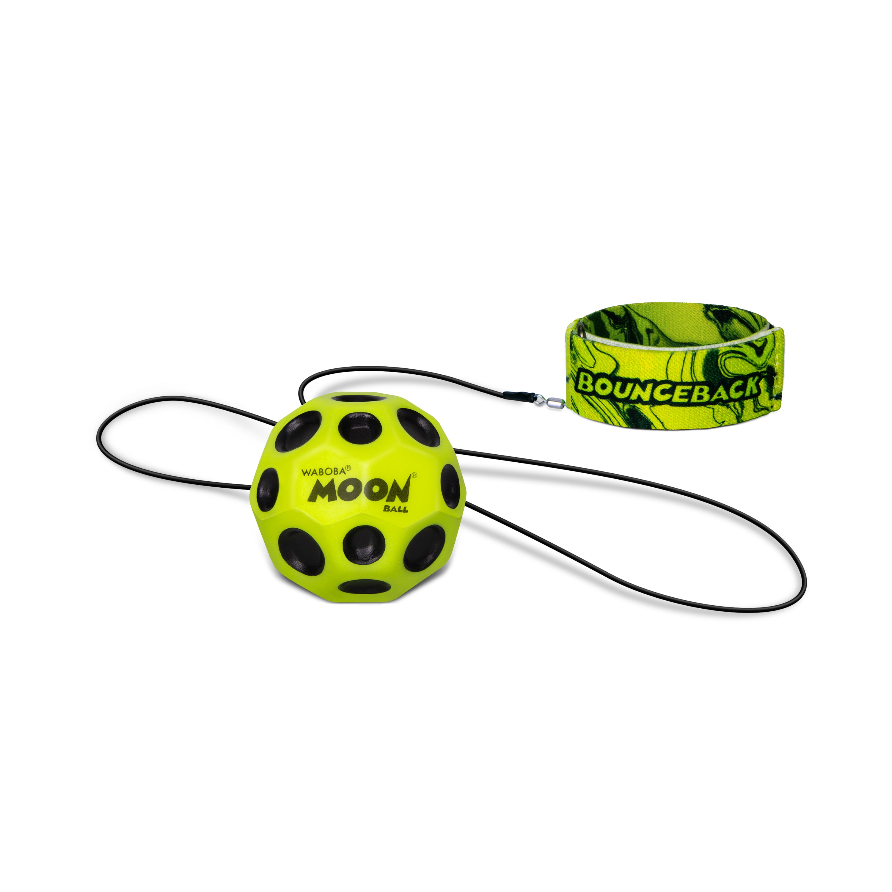Waboba Bounceback Moon Ball minge elastică albastru-negru