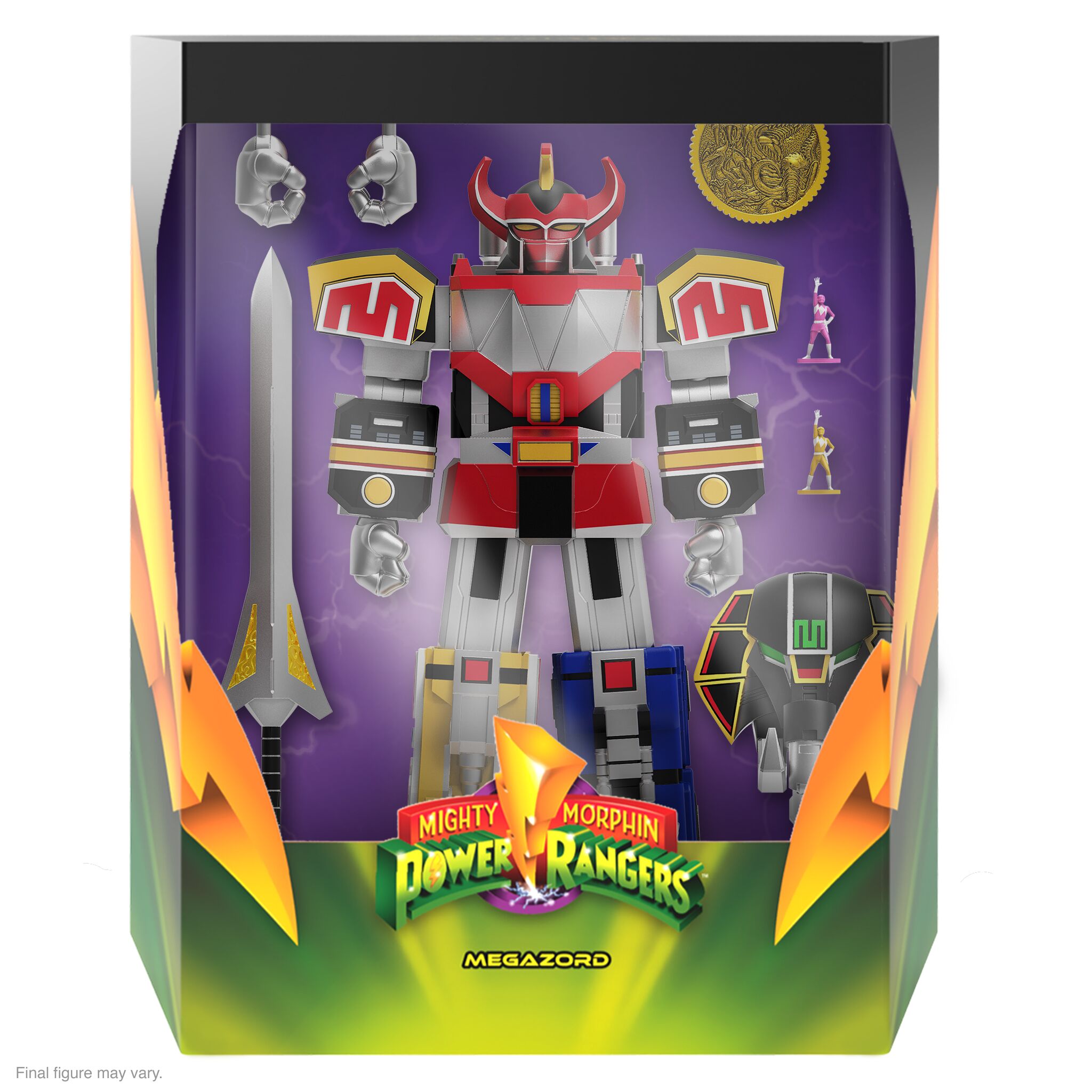 Super7 Ultimates Wave 3 Dino Megazord figurina 20 cm cu sabie