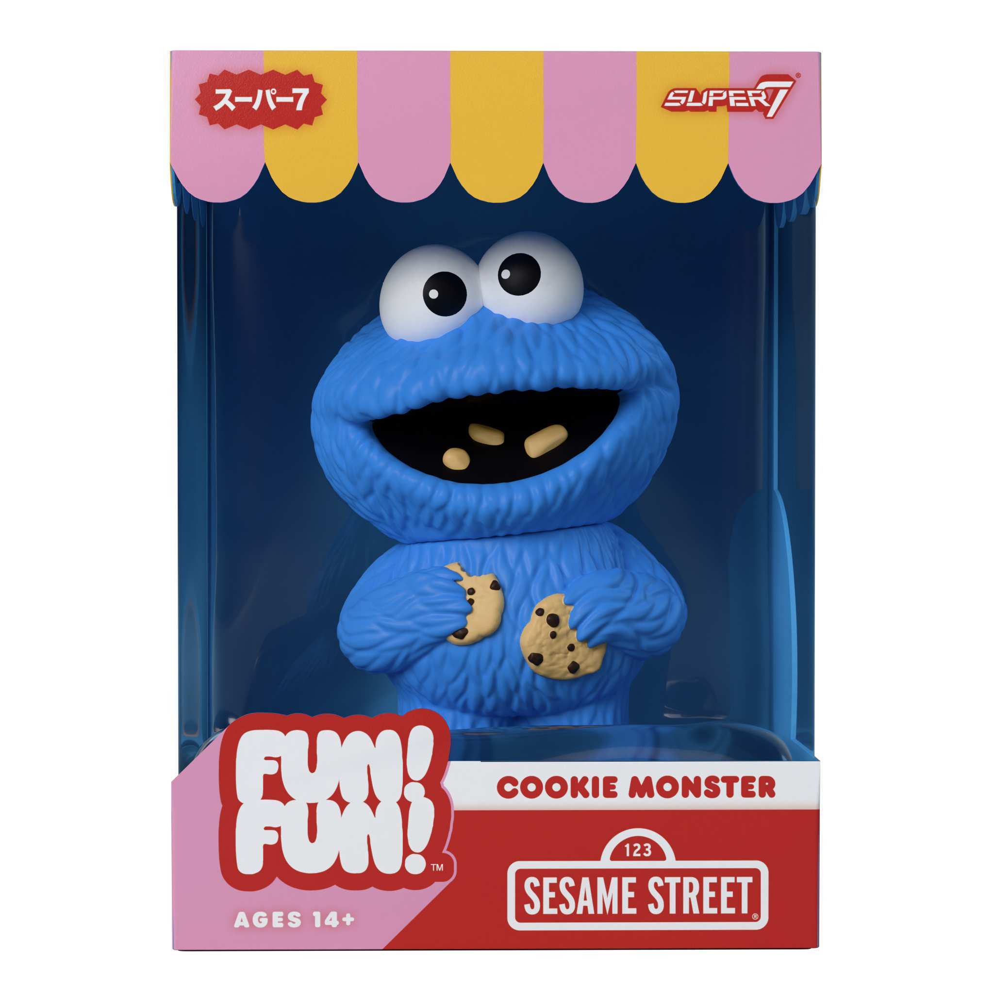 Super7 Sesame Street FUN FUN Cookie Monster figura vinil 13 cm