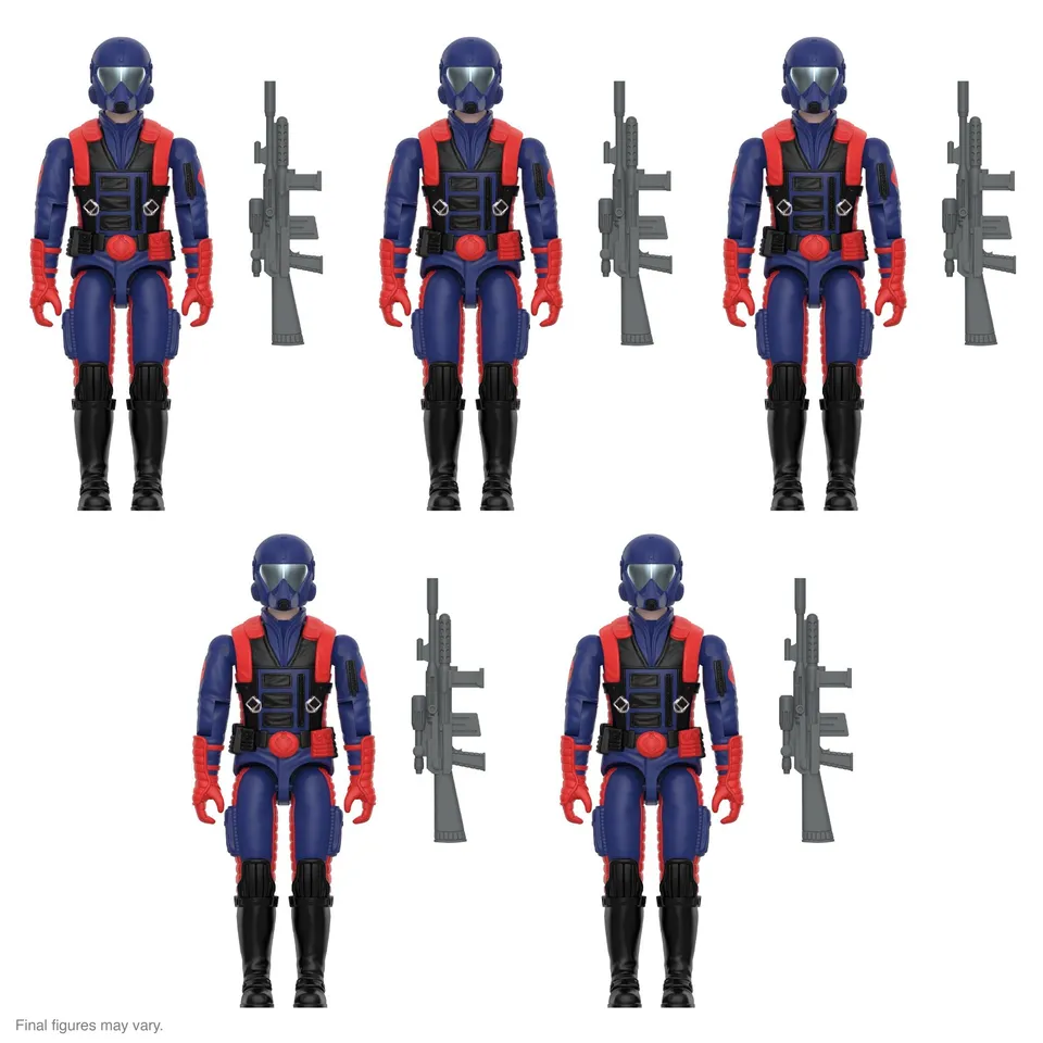 Super7 G.I. Joe Cobra set 5 figurine Viper Gunner