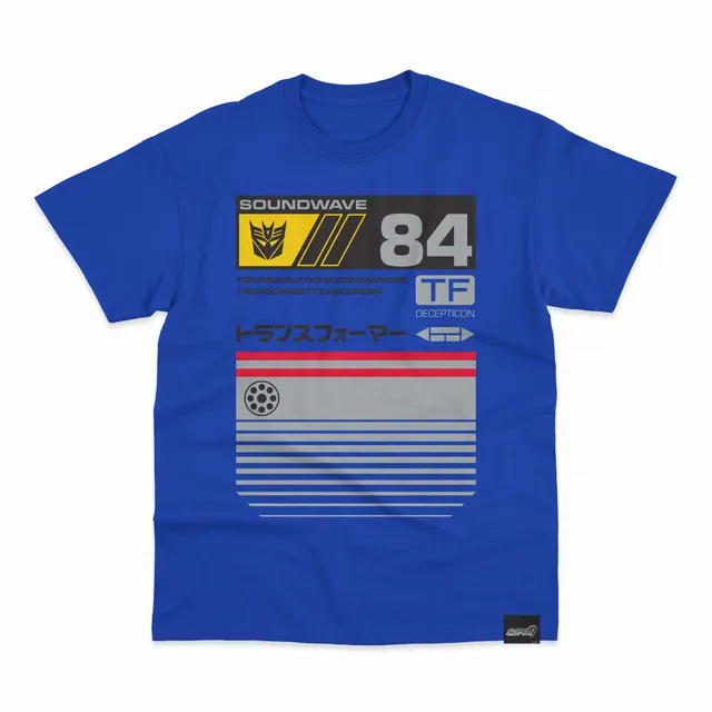 Super7 Transformers Soundwave 84 tricou bumbac albastru