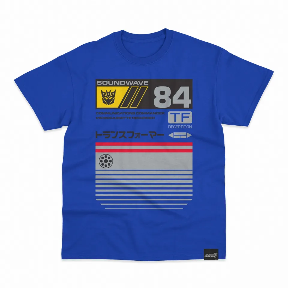 Super7 Transformers Soundwave 84 tricou bumbac albastru