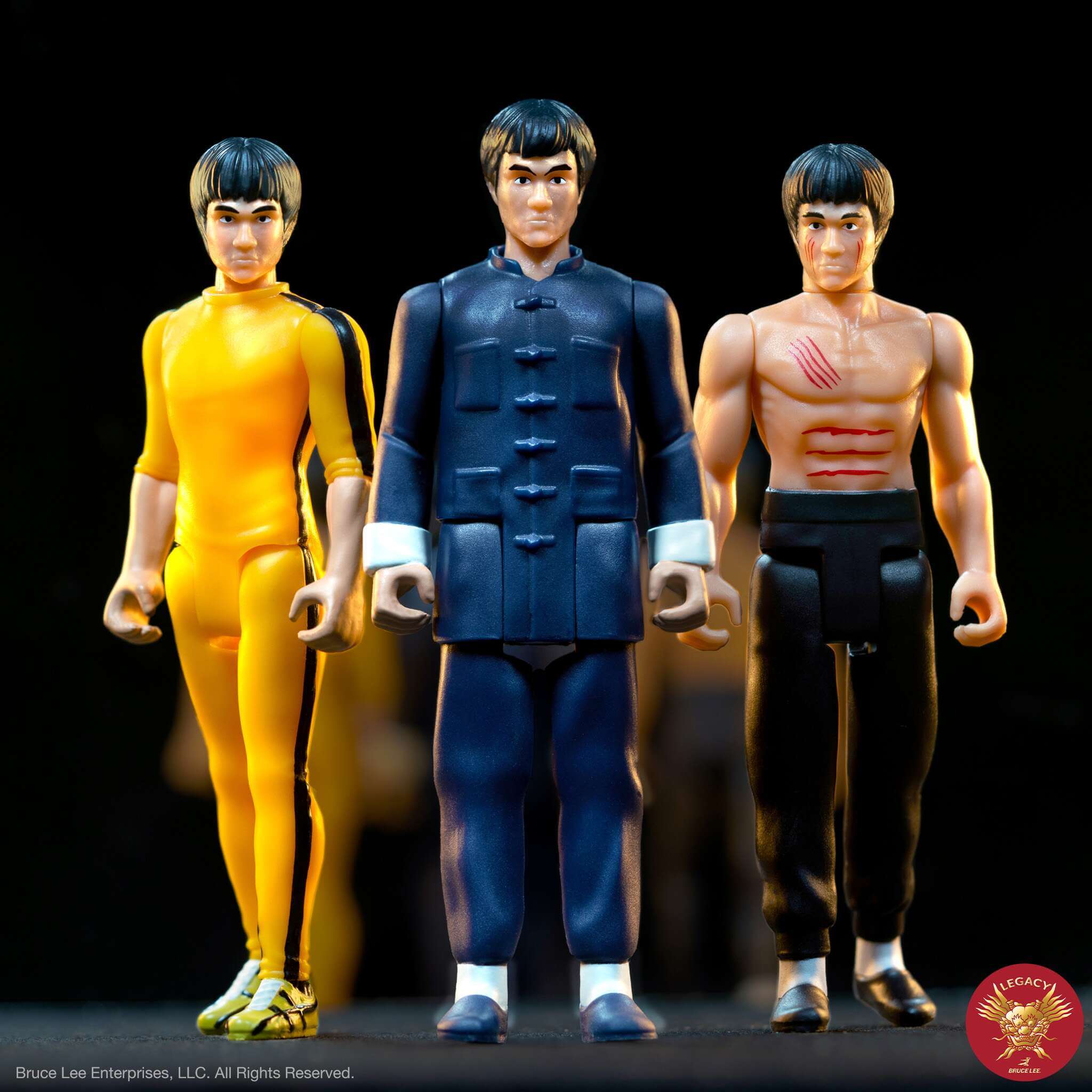 Super7 ReAction Bruce Lee Wave 1 figurine set 3 articulate