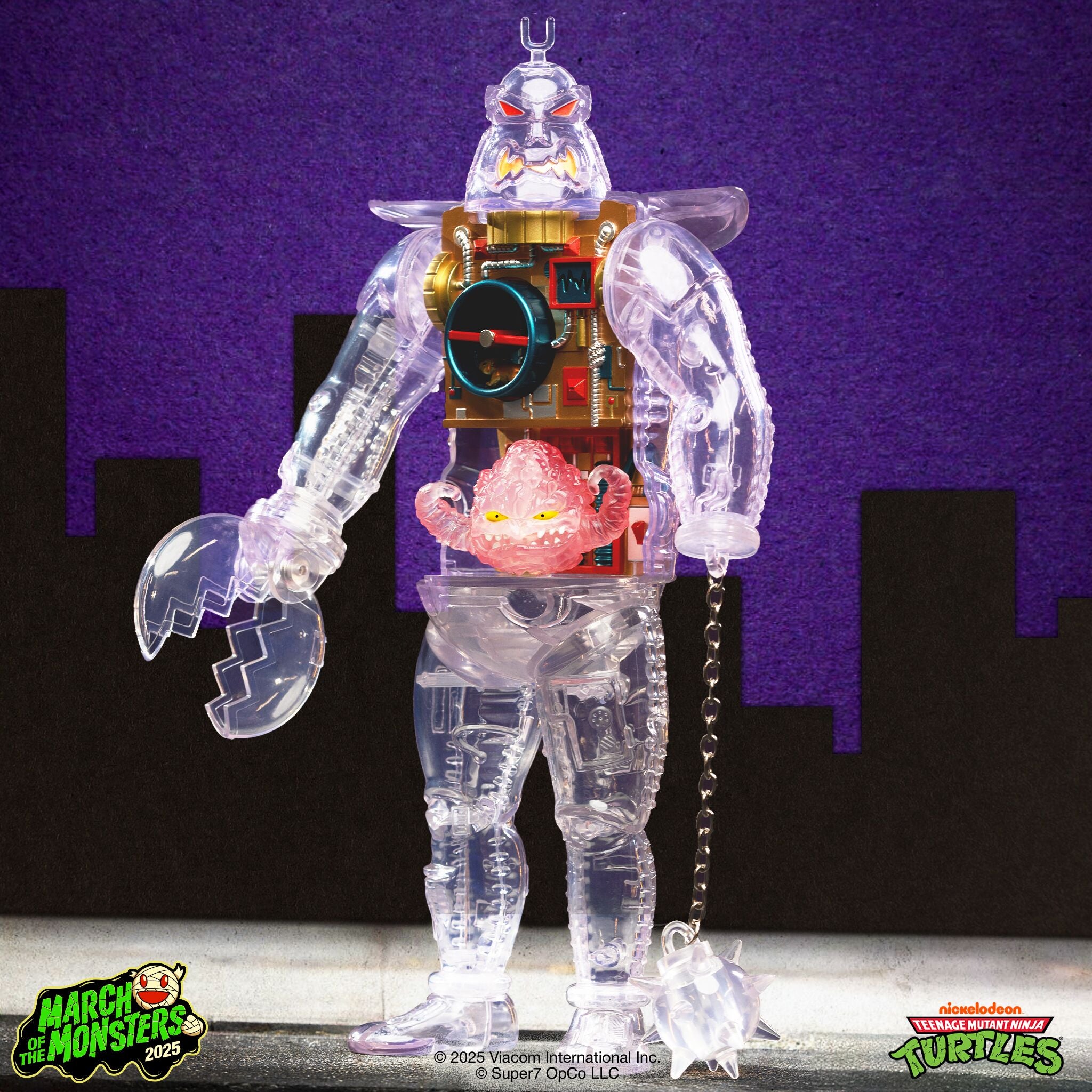 Super7 TMNT Krang Android figurină transparentă 28 cm