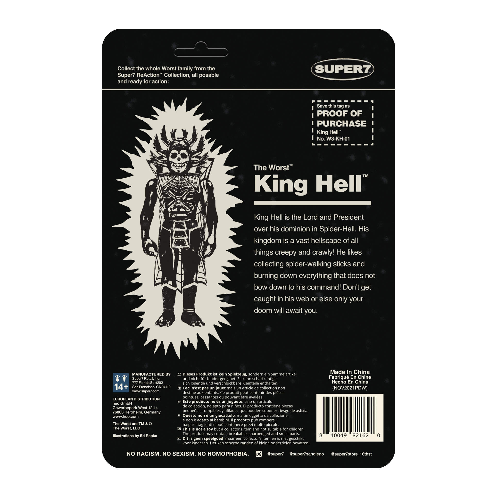 Super7 The Worst King Hell figurina fosforescenta