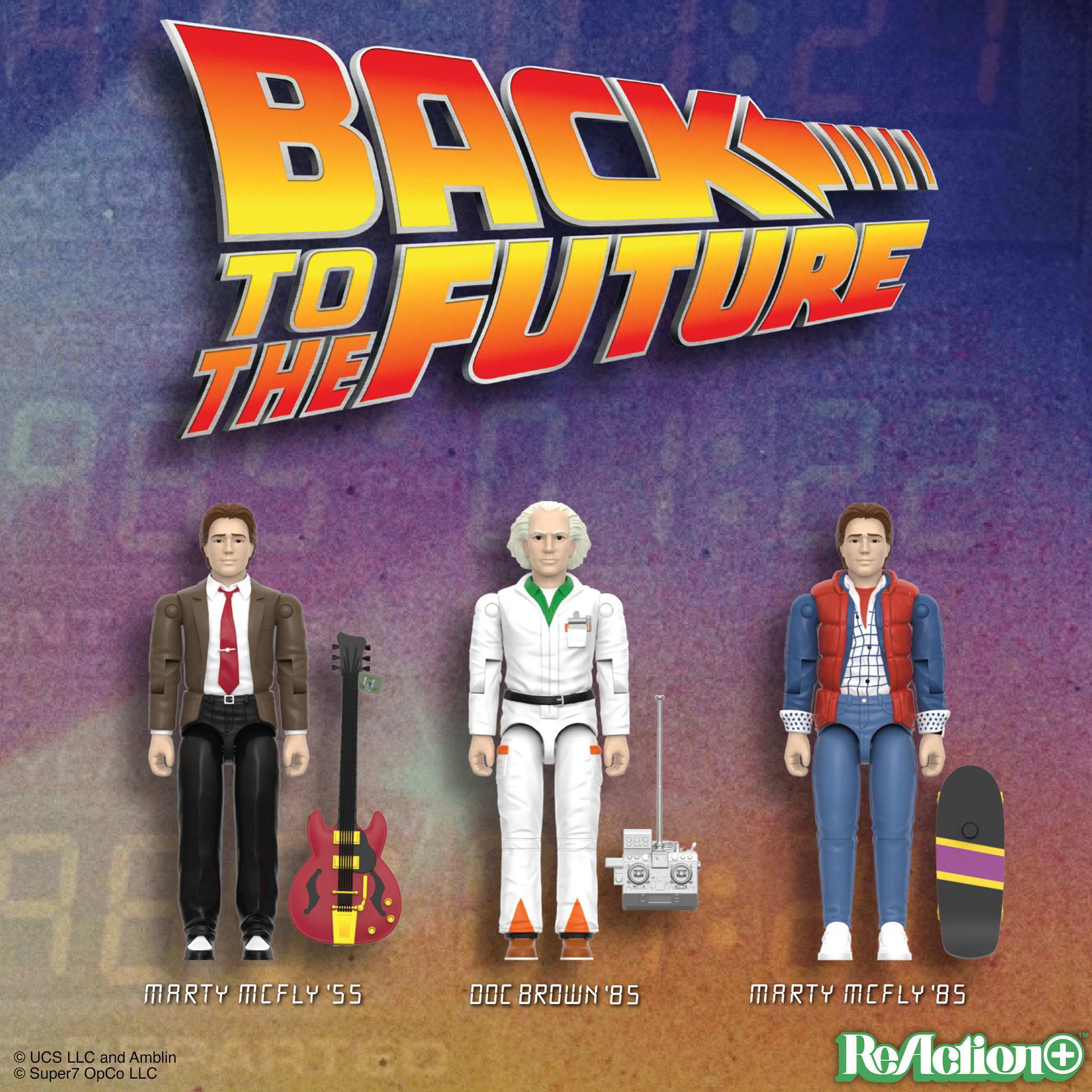 Super7 ReAction+ Marty McFly 55 figurină cu chitară