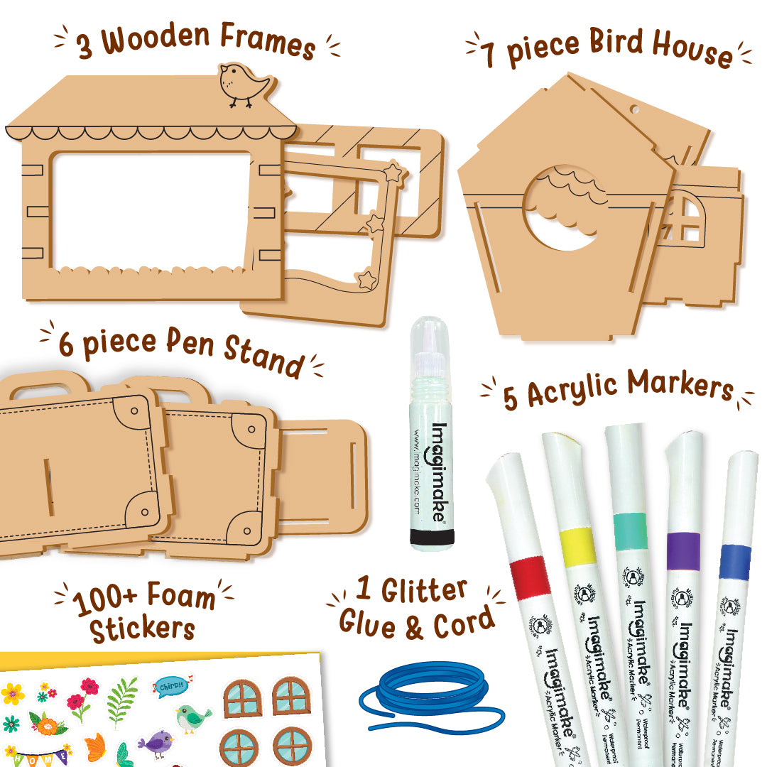 Imagimake Wood Art mega pack lemn rame 5 ani+