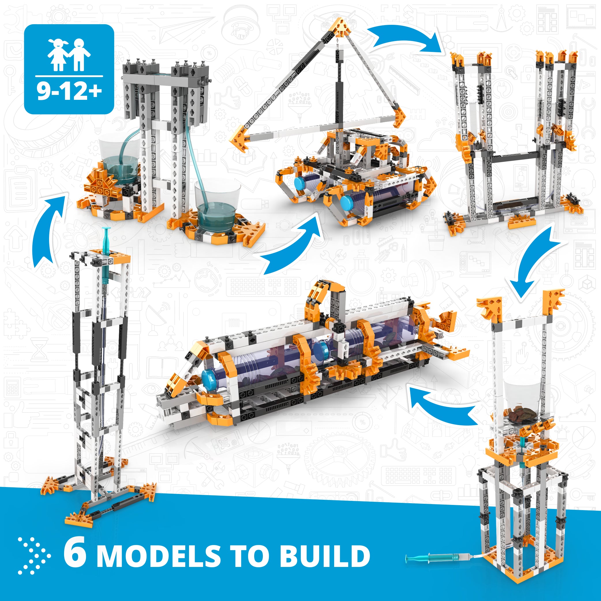Engino Discovering STEM Fluid Dynamics E83.1 set 6 modele