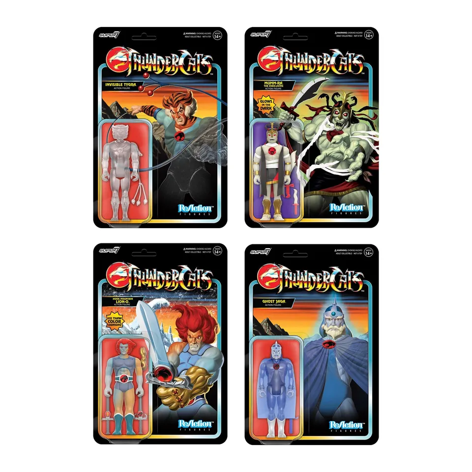 Super7 ThunderCats ReAction Wave 5 set 4 figurine glow