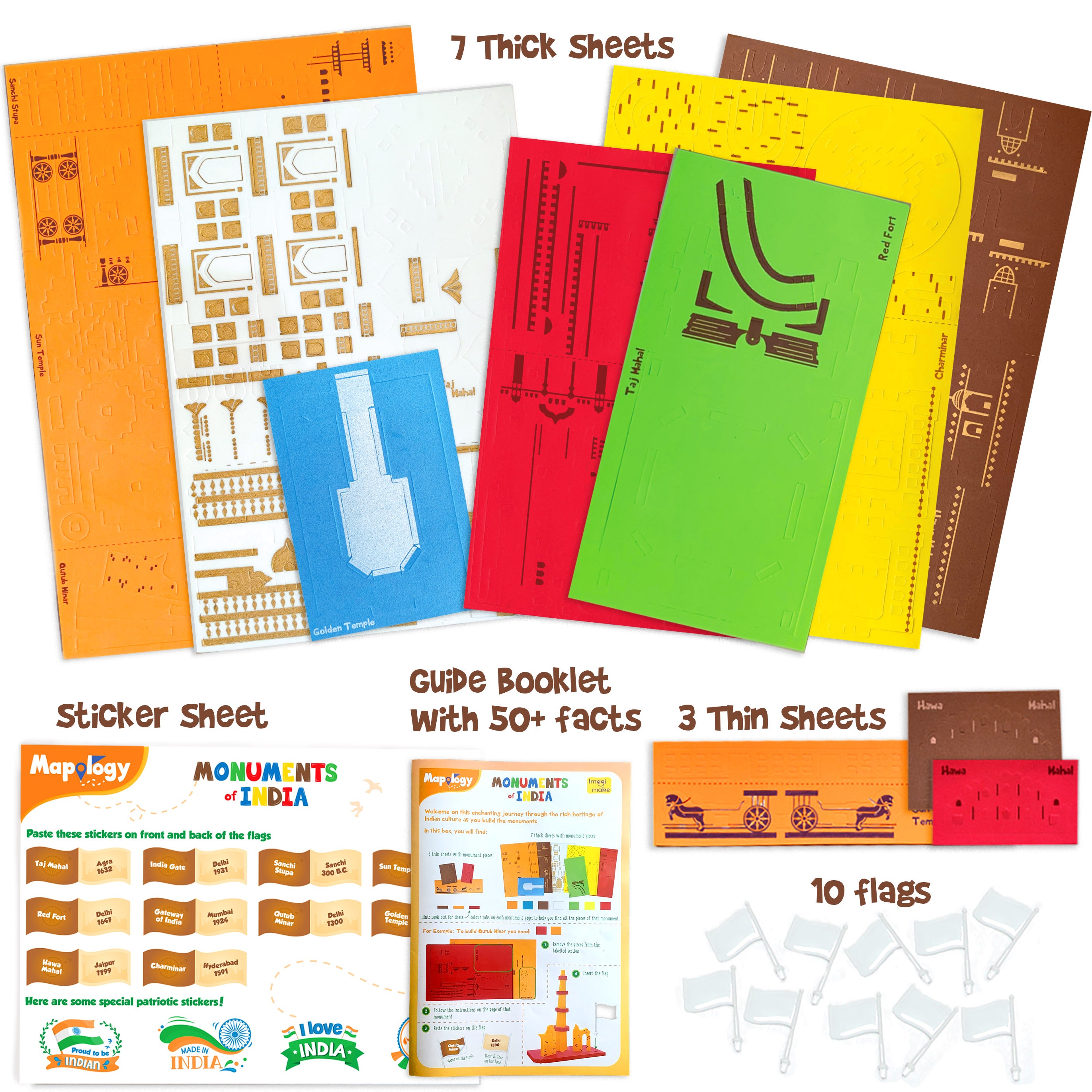 Imagimake Mapology 3D Combo Kit puzzle 3D monumente India