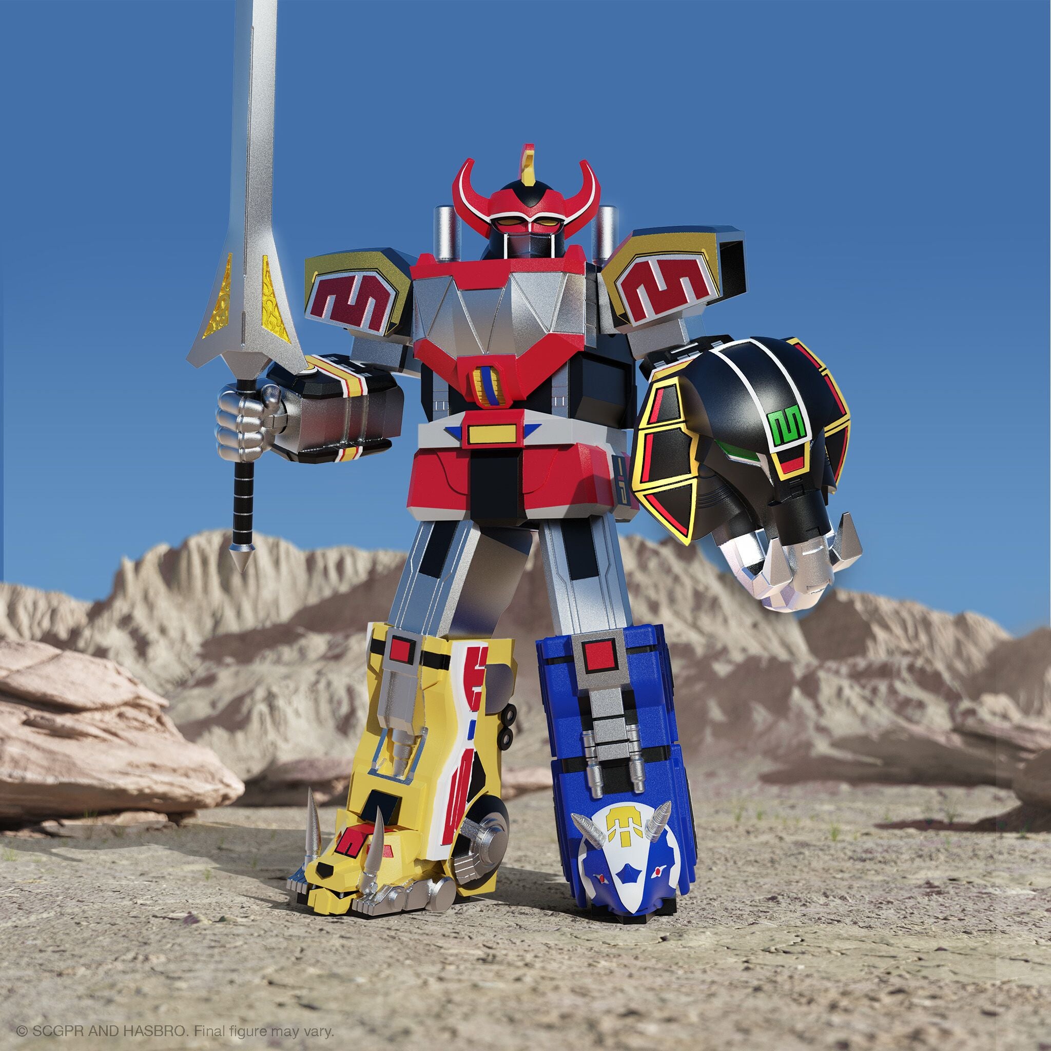 Super7 Ultimates Wave 3 Dino Megazord figurina 20 cm cu sabie