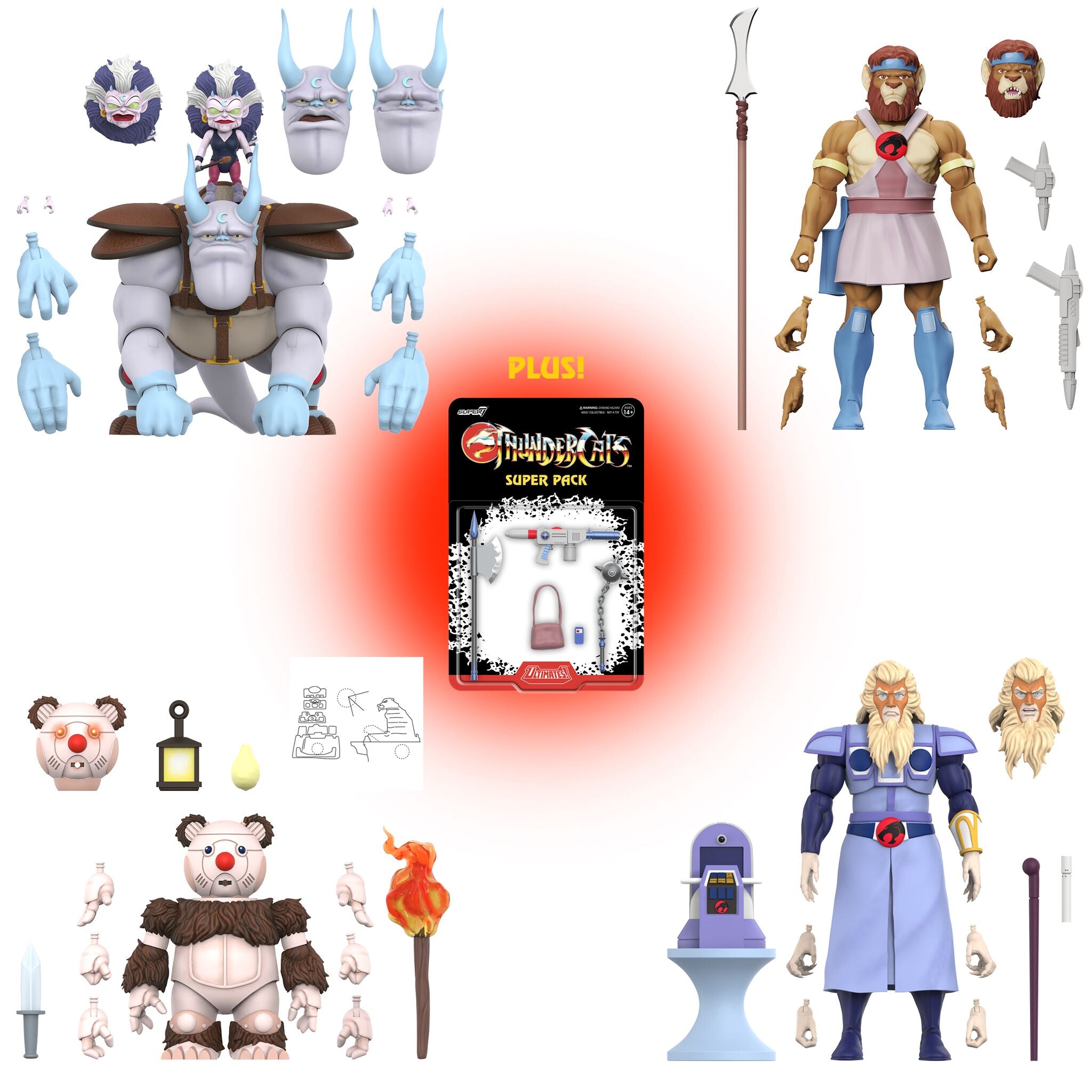 Super7 Ultimates Claudus ThunderCats figurina 18 cm