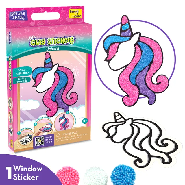 Imagimake Clay Stickers plastilină unicorn 1 planșă