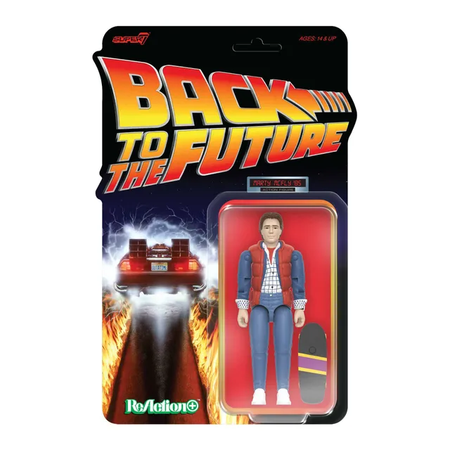Super7 Marty McFly 85 figurina ReAction+ skateboard