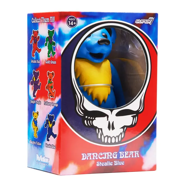 Super7 ReAction Grateful Dead Dancing Bear figurina albastra