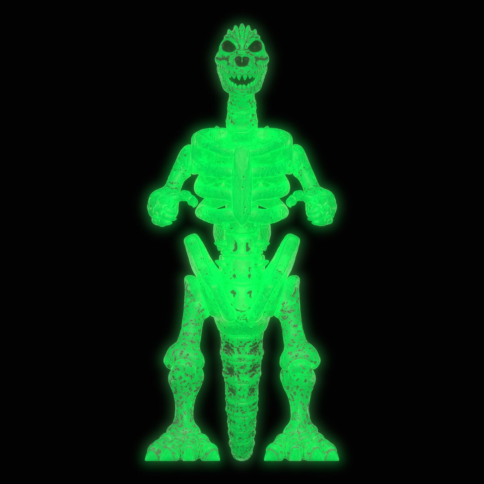 Super7 Toho Godzilla Skeleton figurină glow verde