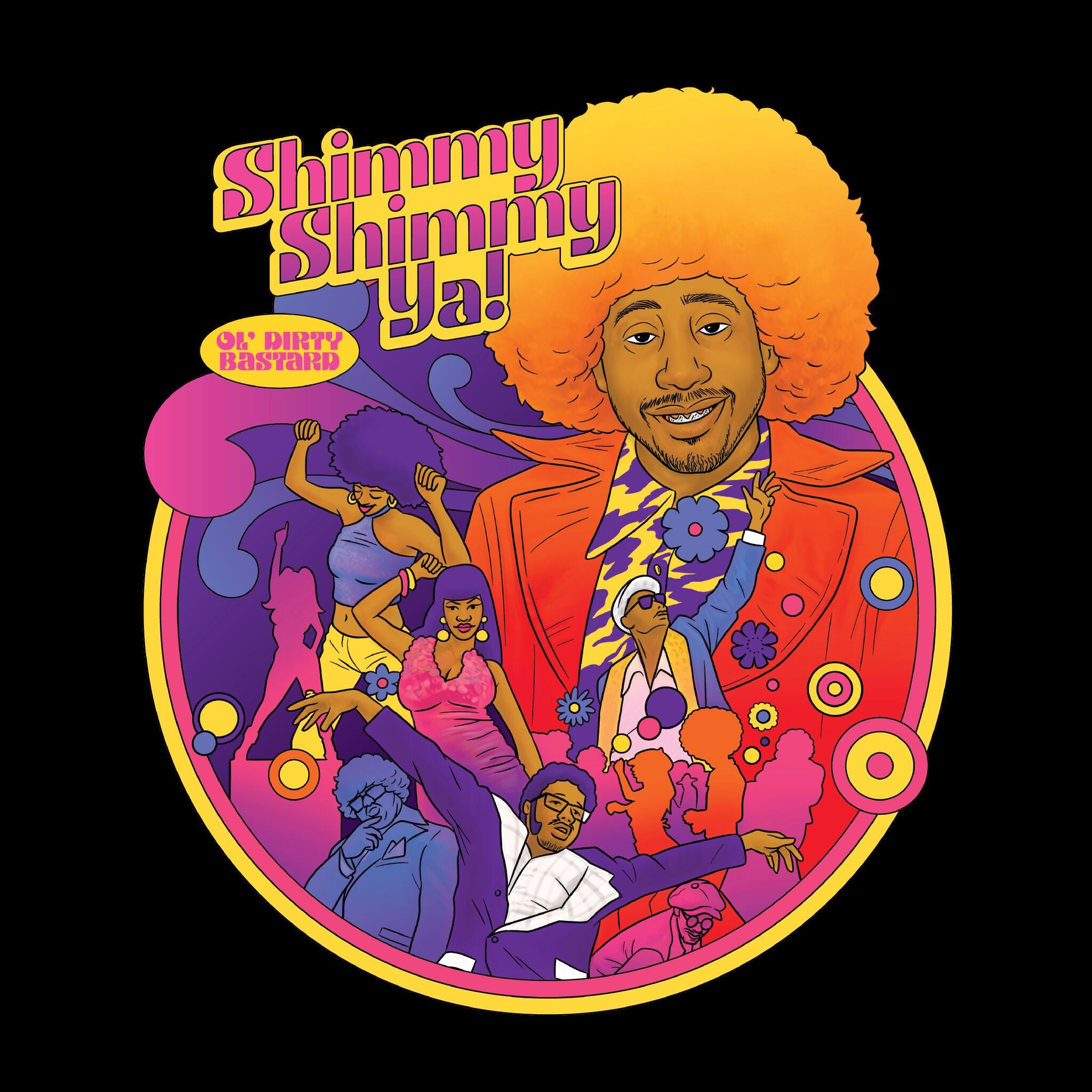 Super7 Ol Dirty Bastard Shimmy Shimmy tricou negru bumbac
