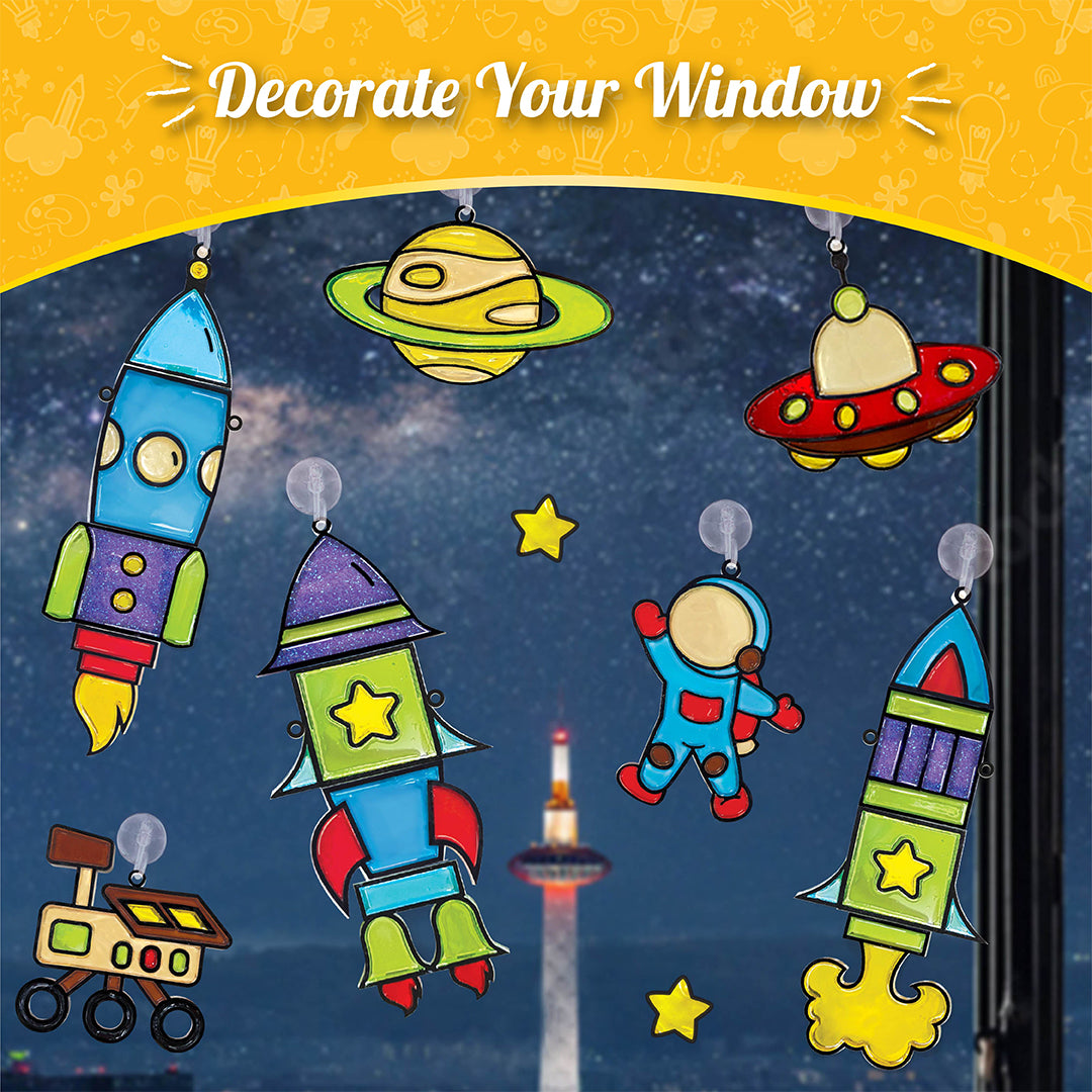 Imagimake Window Art Racheta kit pictura sticla