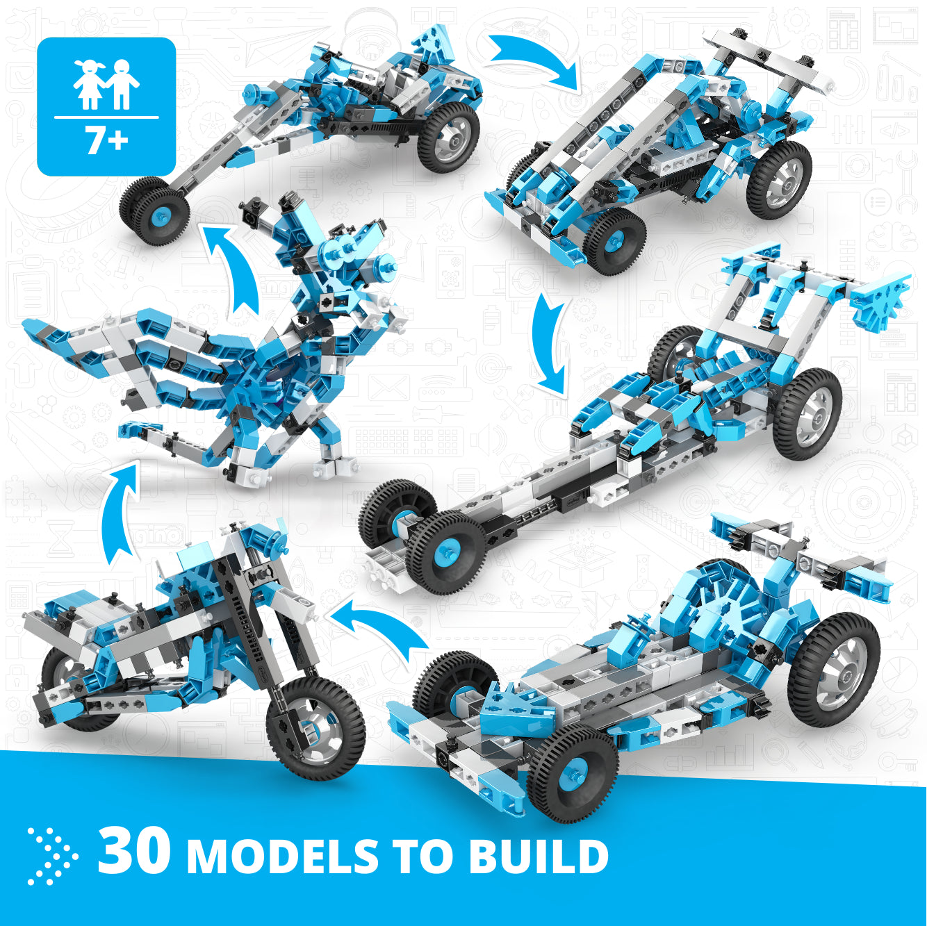 Engino Creative Engineering Maker Master set construcție 30 în 1 209 piese