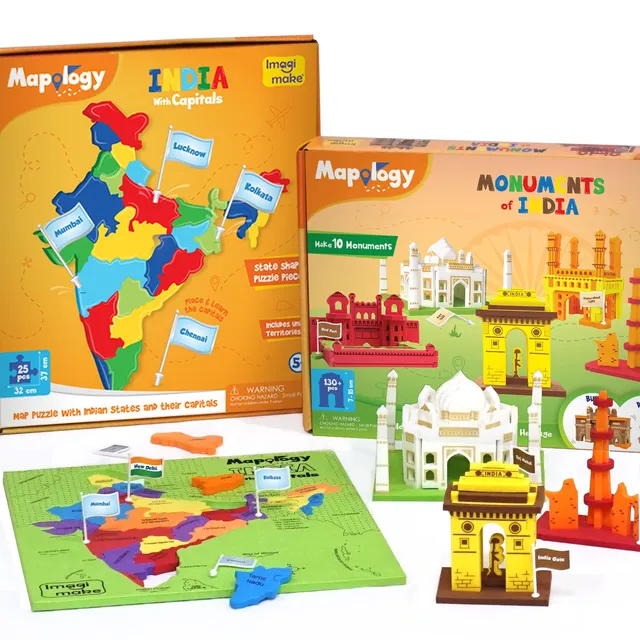 Imagimake Mapology Ultimate Indian Combo puzzle harta capitale India