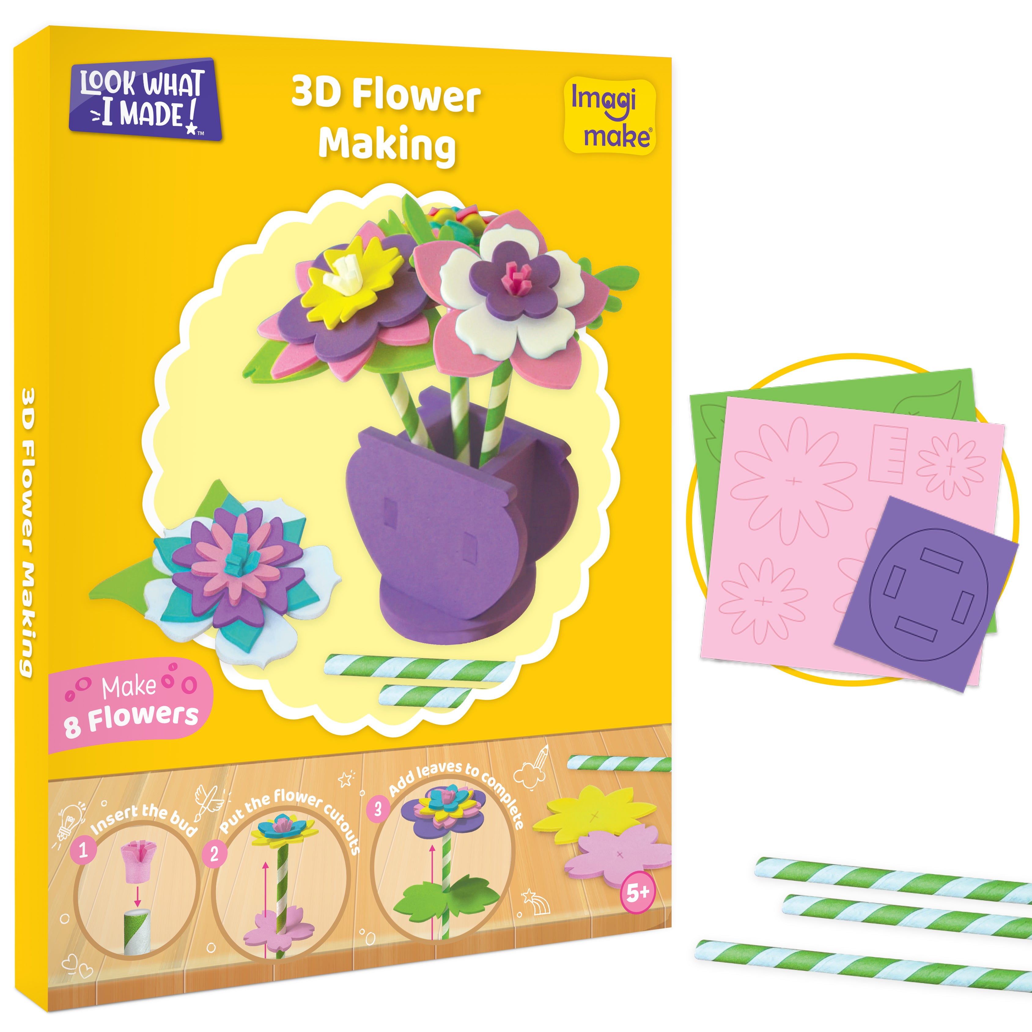 Imagimake Awesome Craft 3in1 set creatie stampile flori