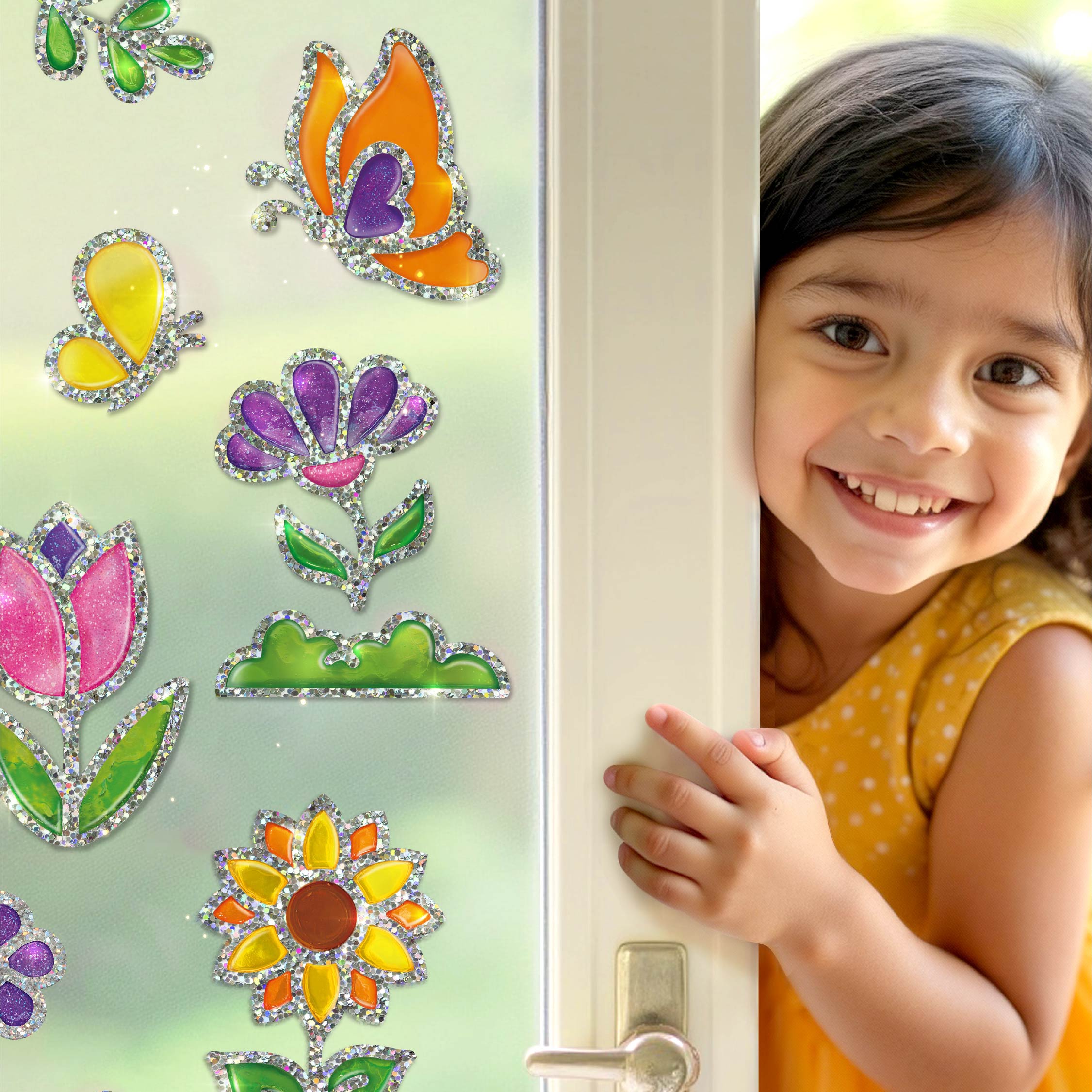 Imagimake Jelly Stickers set stickere 3D fluturi flori