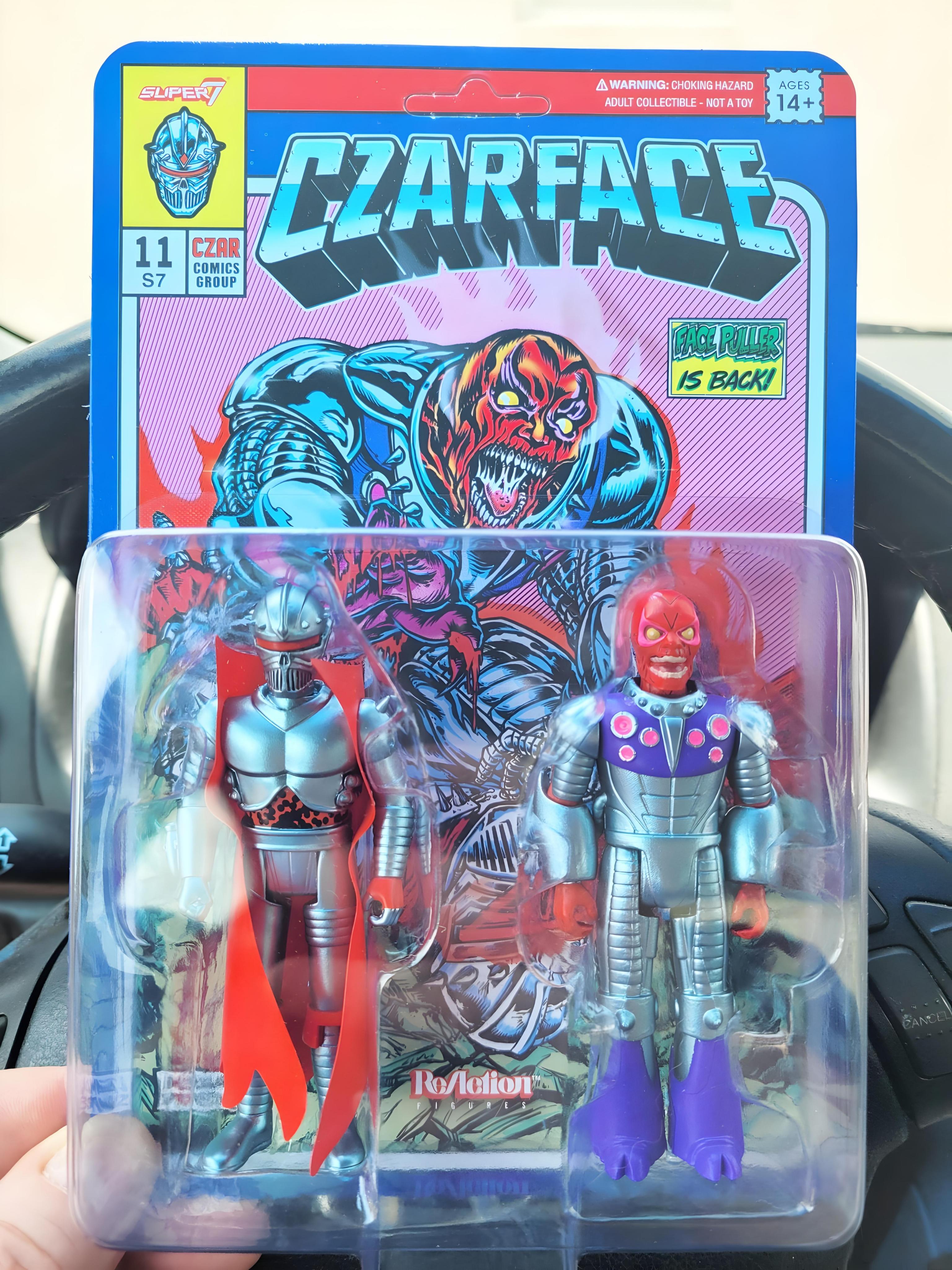 Super7 ReAction Czarface Frankie Pulitzer figurine set 2 buc metalizat