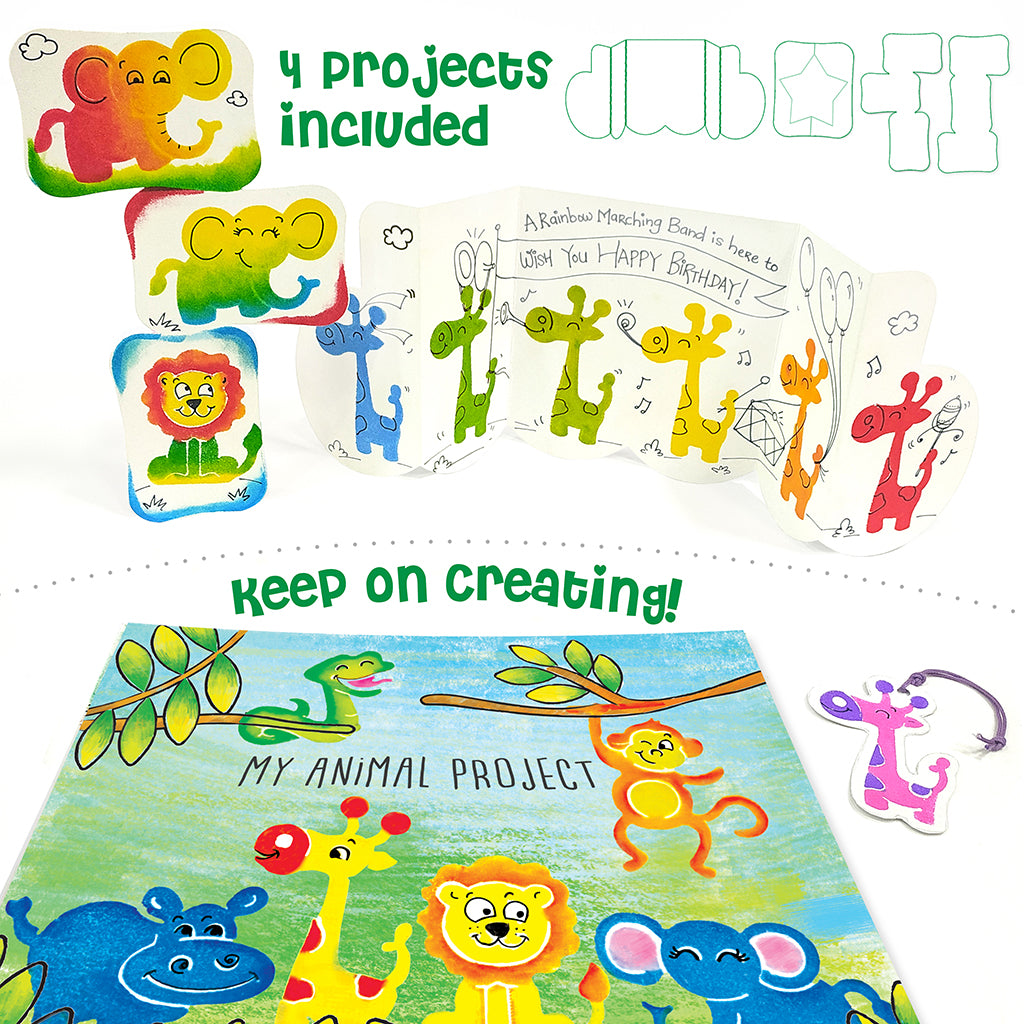 Imagimake Stamp Art Jungle set stampile 6 stampile 3+ ani