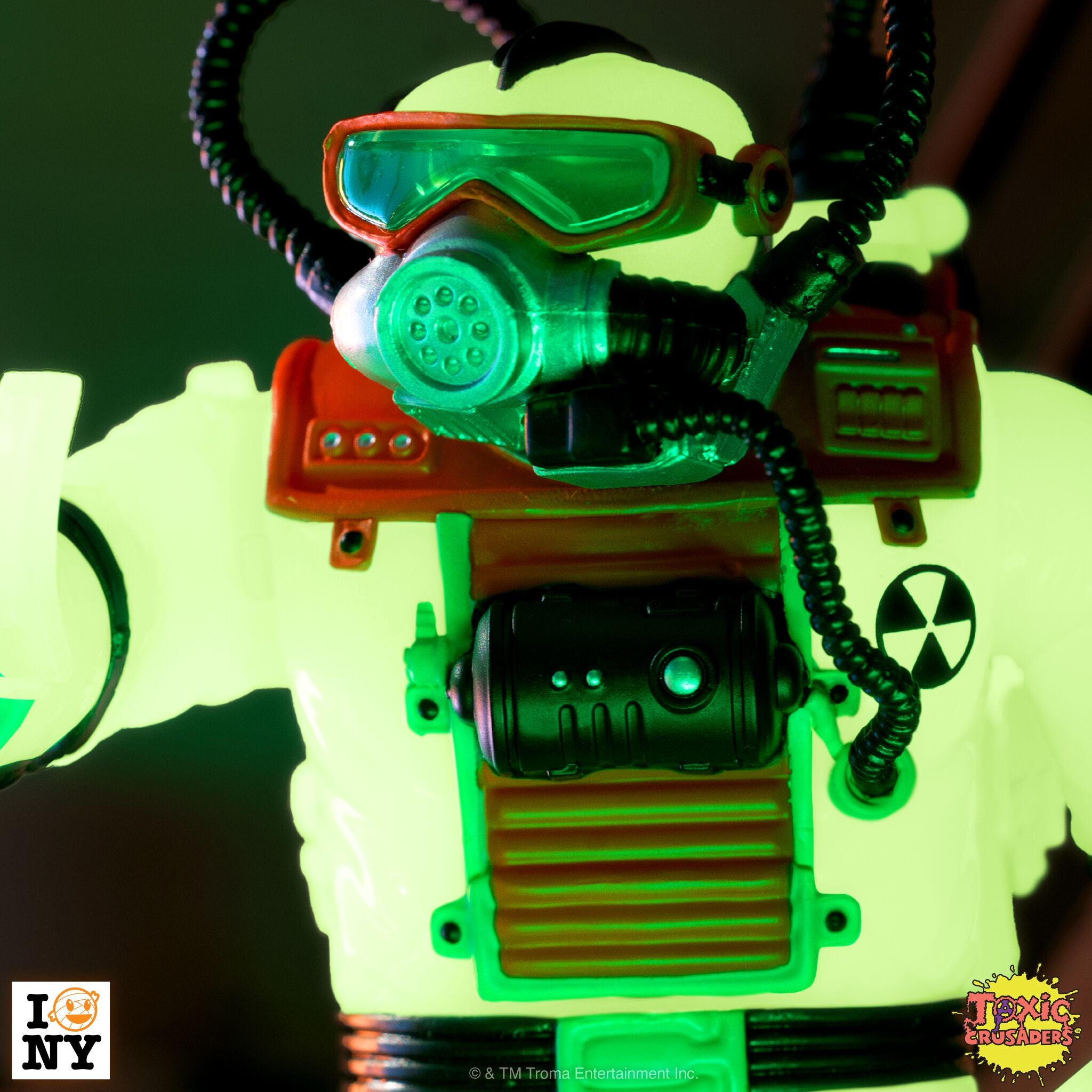 Super7 Toxic Crusaders Radiation Ranger figurina fosforescenta