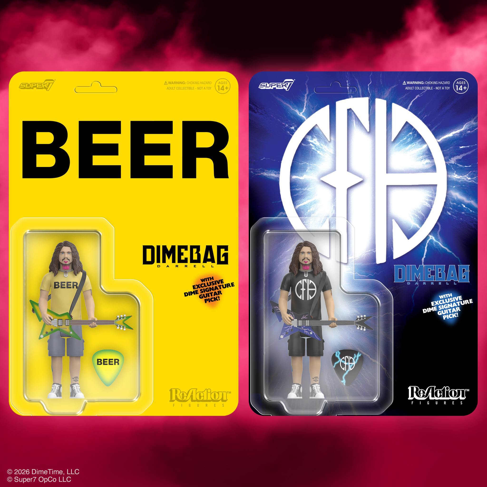 Super7 ReAction Dimebag Darrell Wave 2 set 2 figurine